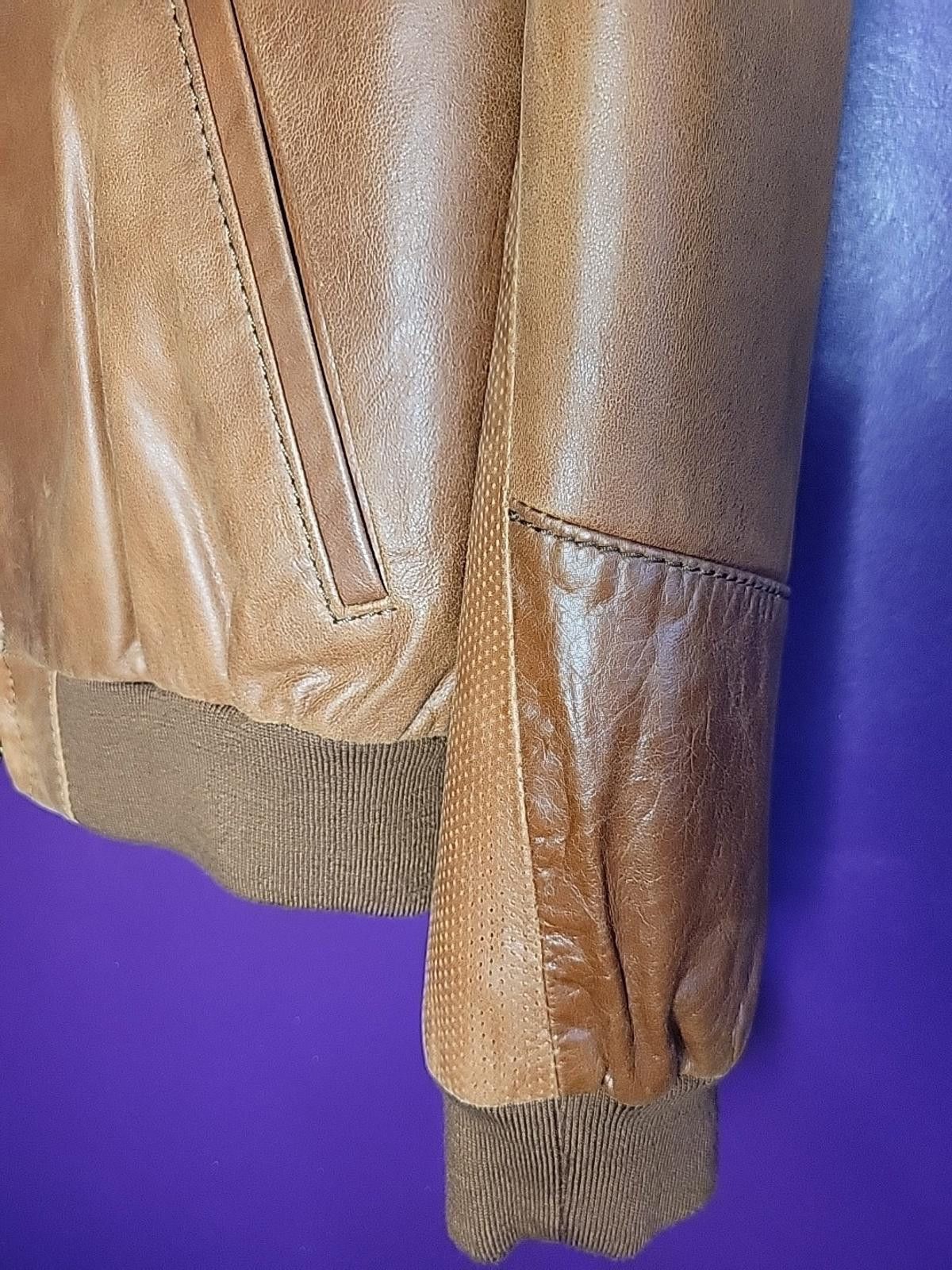 Oliver Sweeney Oliver Sweeney Leather Brown Cafe Racer Jacket Size Xl Size US XL / EU 56 / 4 - 4 Thumbnail