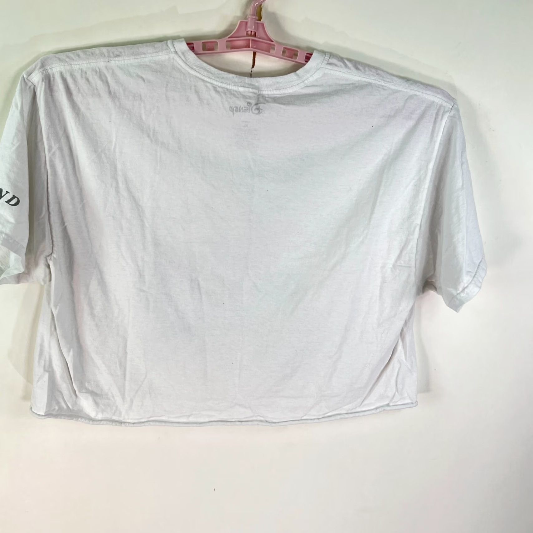 Disney Be Kind Disney Crop Top Womens Size XL White Graphic Tee Size XL / US 12-14 / IT 48-50 - 4 Thumbnail