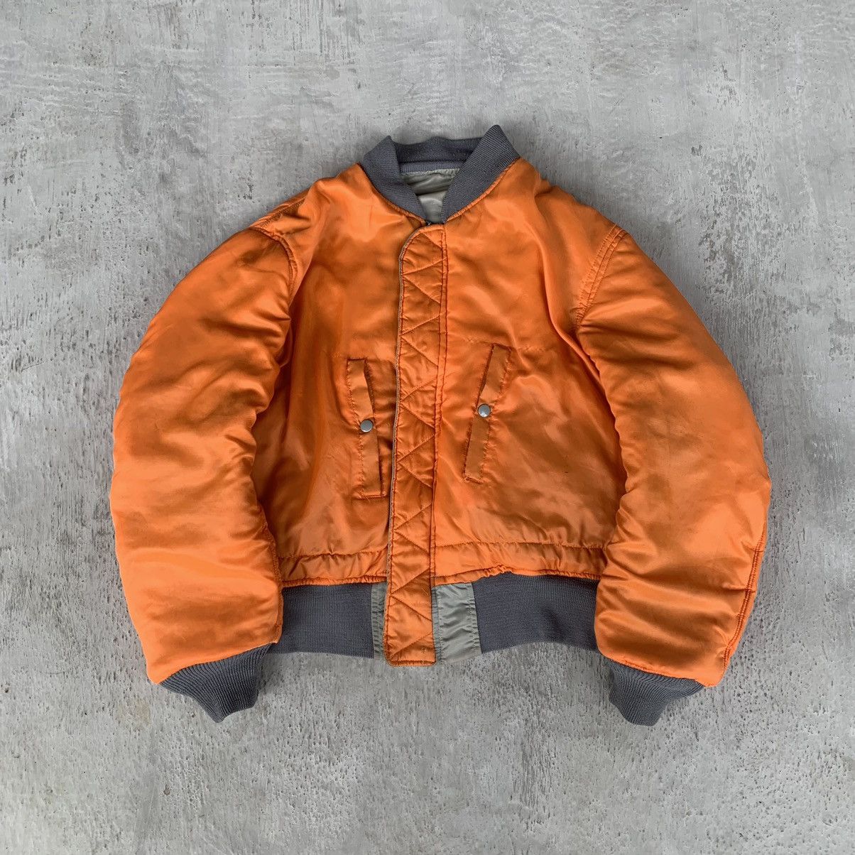Other GREENBERIER Bomber MA-1 flight natural faded vintage jacket Size US M / EU 48-50 / 2 - 8 Thumbnail