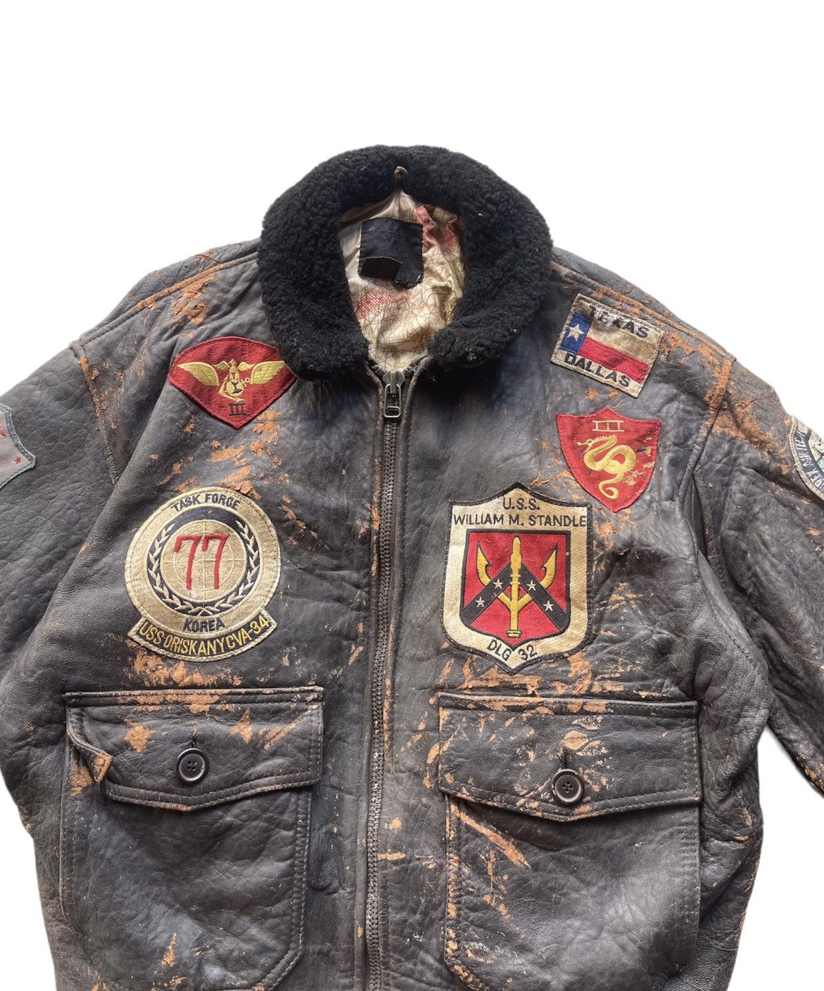 Avirex Avirex G-1 Flight Jacket ‘88 Vintage Leather US Navy Patches Size US M / EU 48-50 / 2 - 9 Thumbnail