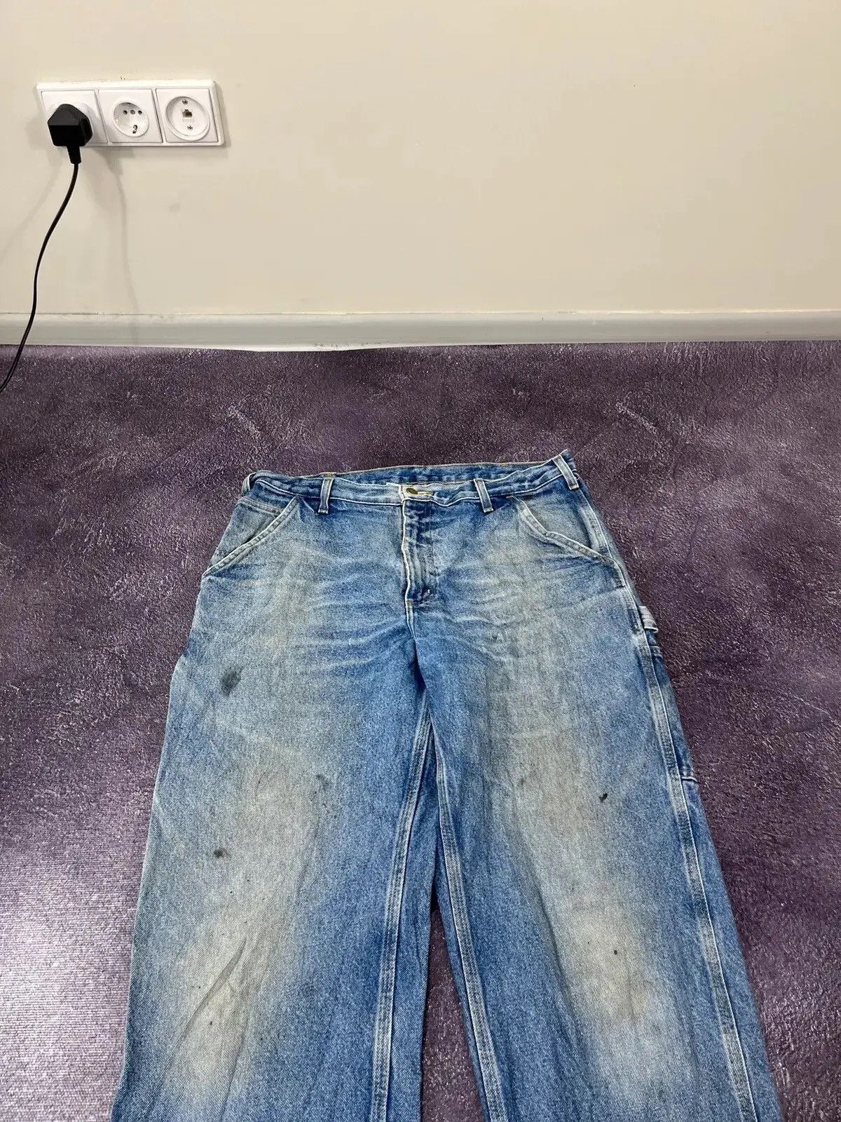 Carhartt × Vintage Vintage 90s Carhartt Faded Blue Denim Hype Baggy Jeans Size US 36 / EU 52 - 6 Thumbnail