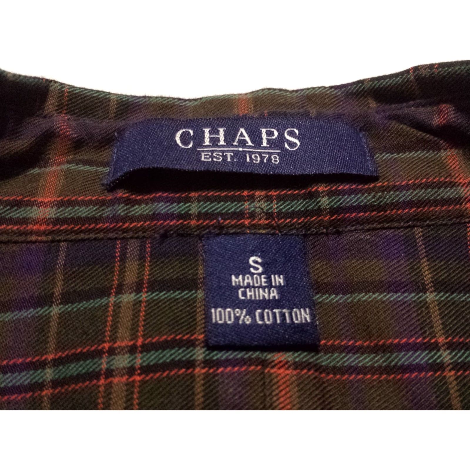 Chaps Chaps Shirt 3/4 Sleeve Button-Front Multicolor Plaid Check Cotton Womens Small Size S / US 4 / IT 40 - 5 Thumbnail