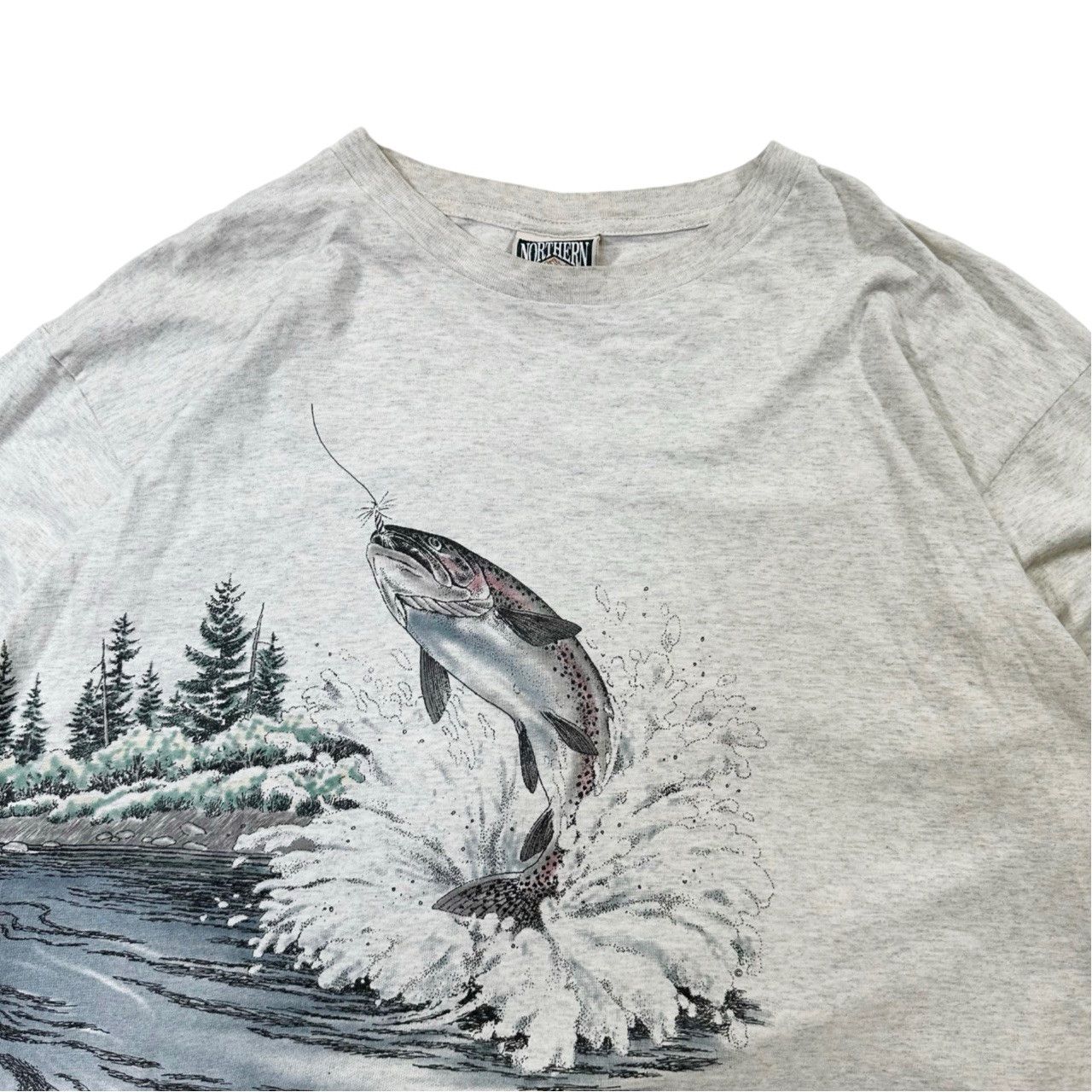 Vintage Vintage 90s Single Stitch Big Print Fish Wrap Around Size US XL / EU 56 / 4 - 2 Thumbnail