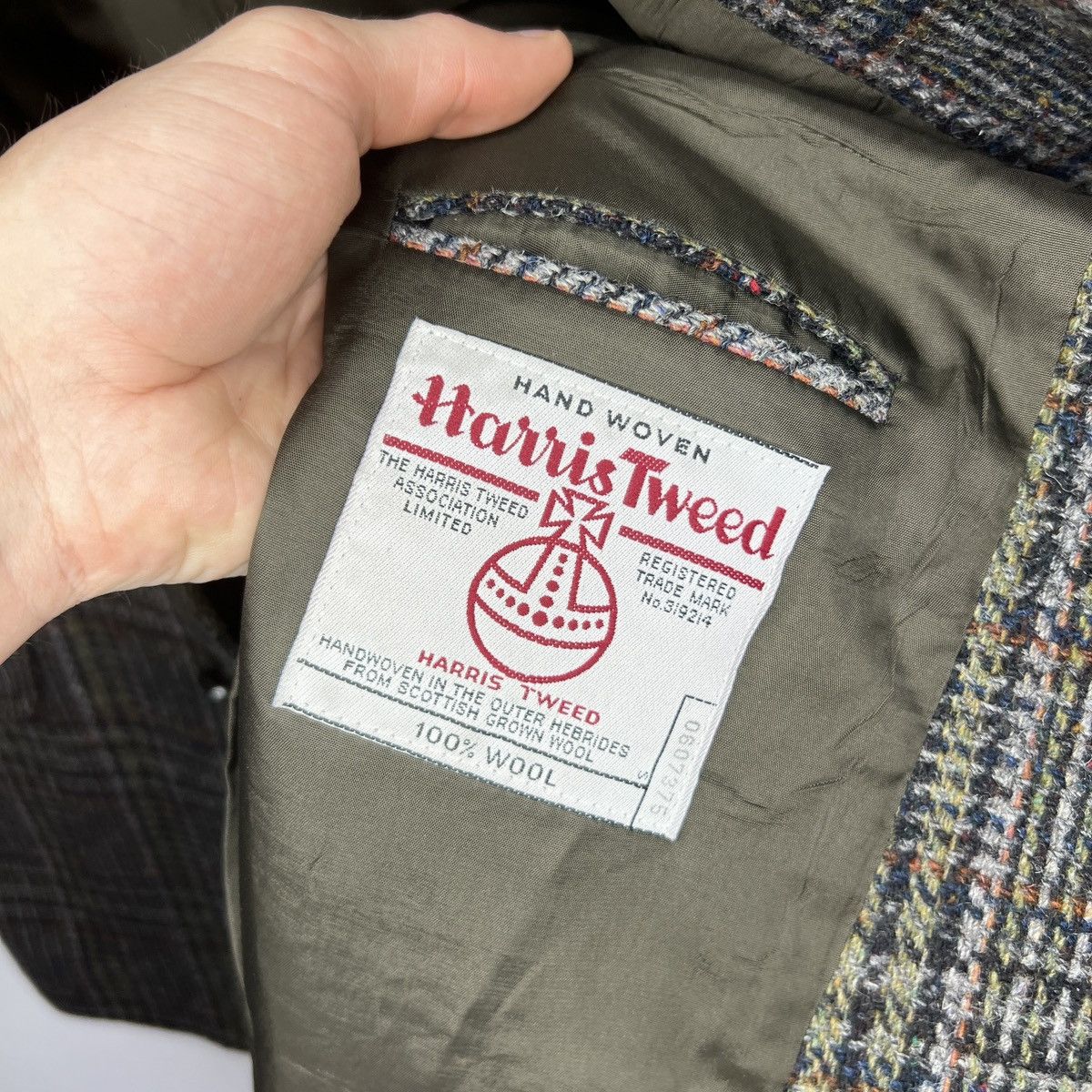 Harris Tweed Vtg Harris Tweed Grey Green Coat WOOL Jacket Blazer 40 R Size 40R - 8 Thumbnail