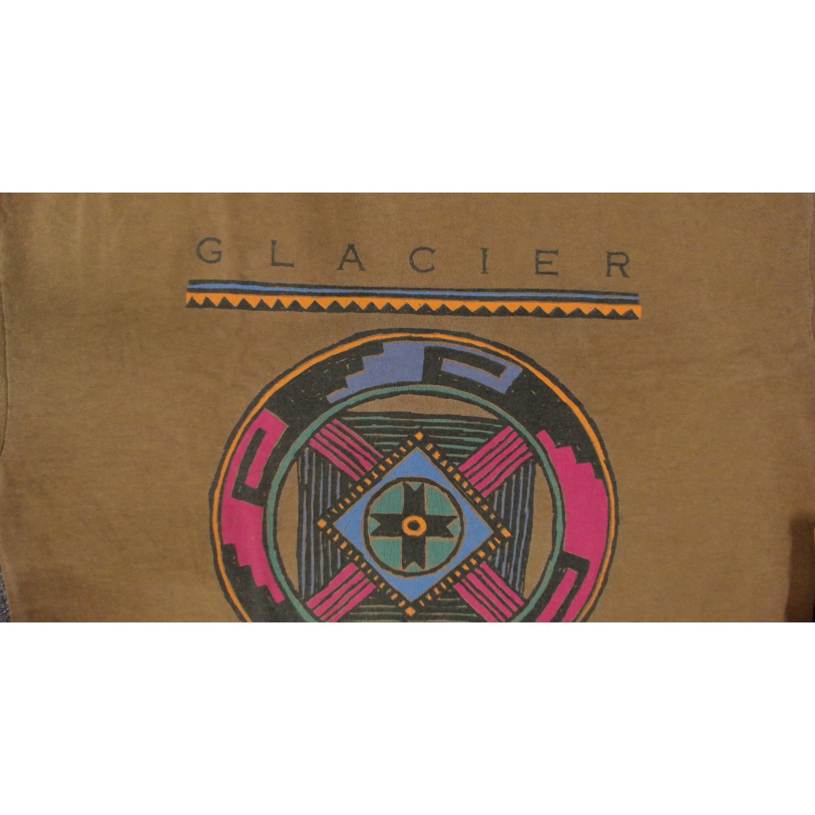 Vintage Vintage 90s Faded Southwest Geometric Glacier Tee Boxy Large Size US L / EU 52-54 / 3 - 8 Thumbnail