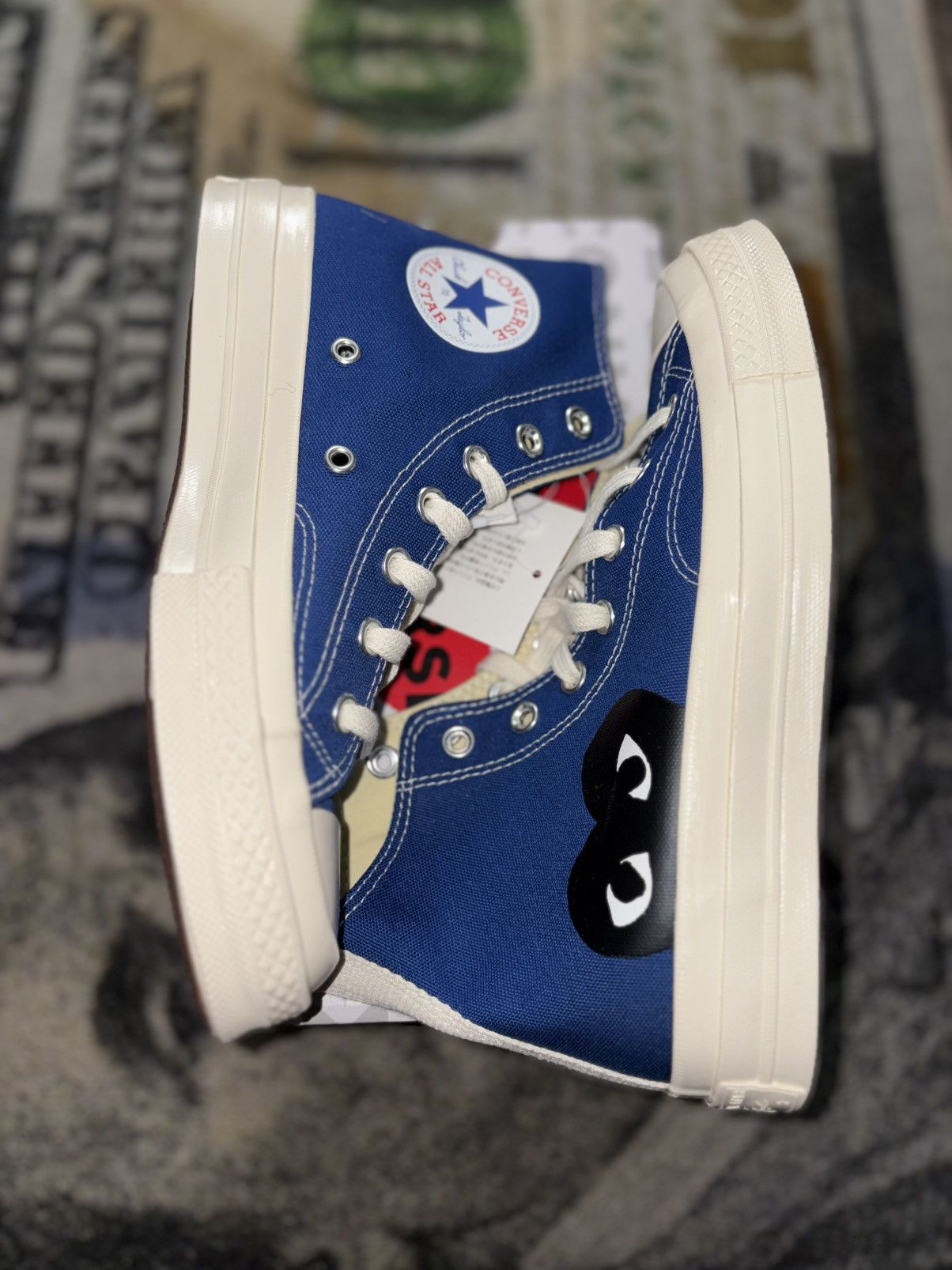 Comme des Garcons PLAY × Converse Converse Chuck Taylor All Star 70 High Comme Des Garcons Size US 8 / IT 38 - 1 Thumbnail