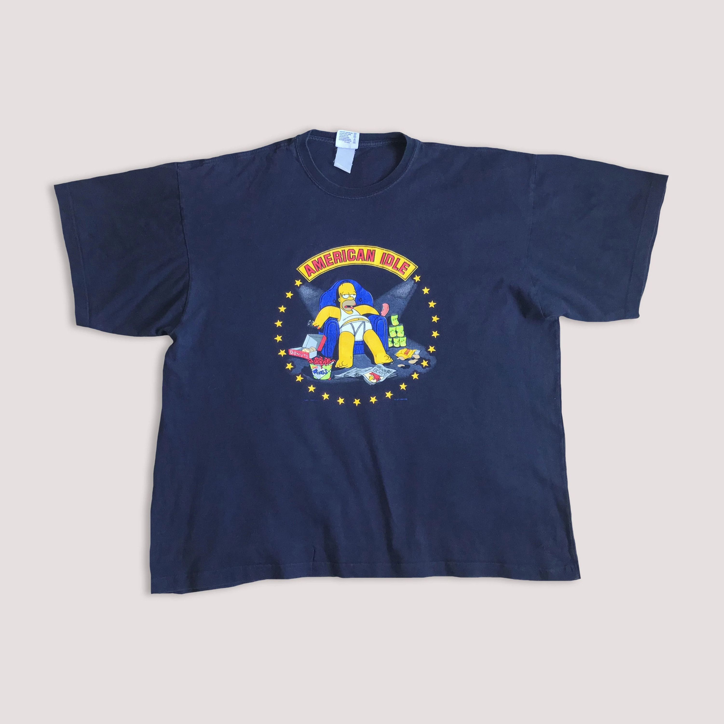 The Simpsons Vintage 2003 HOMER SIMPSON T shirt American Idle Tee Fox Y2K Size US XXL / EU 58 / 5 - 2 Thumbnail