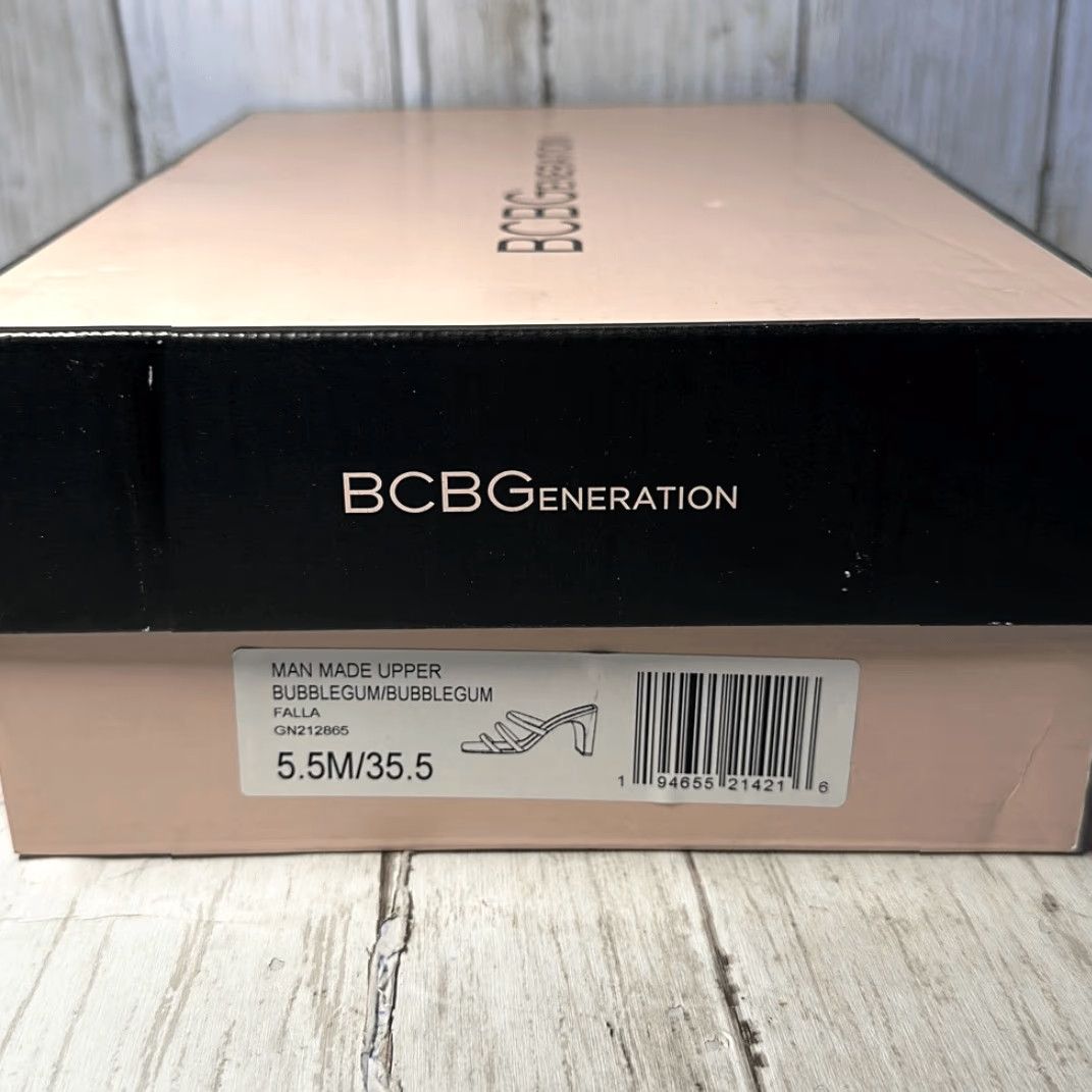 BCBGeneration BCBGeneration Mule Heel Womens 5.5 Pink Clear Strap Bubble Gum 3.5" Heel Size US 6 / IT 36 - 7 Thumbnail