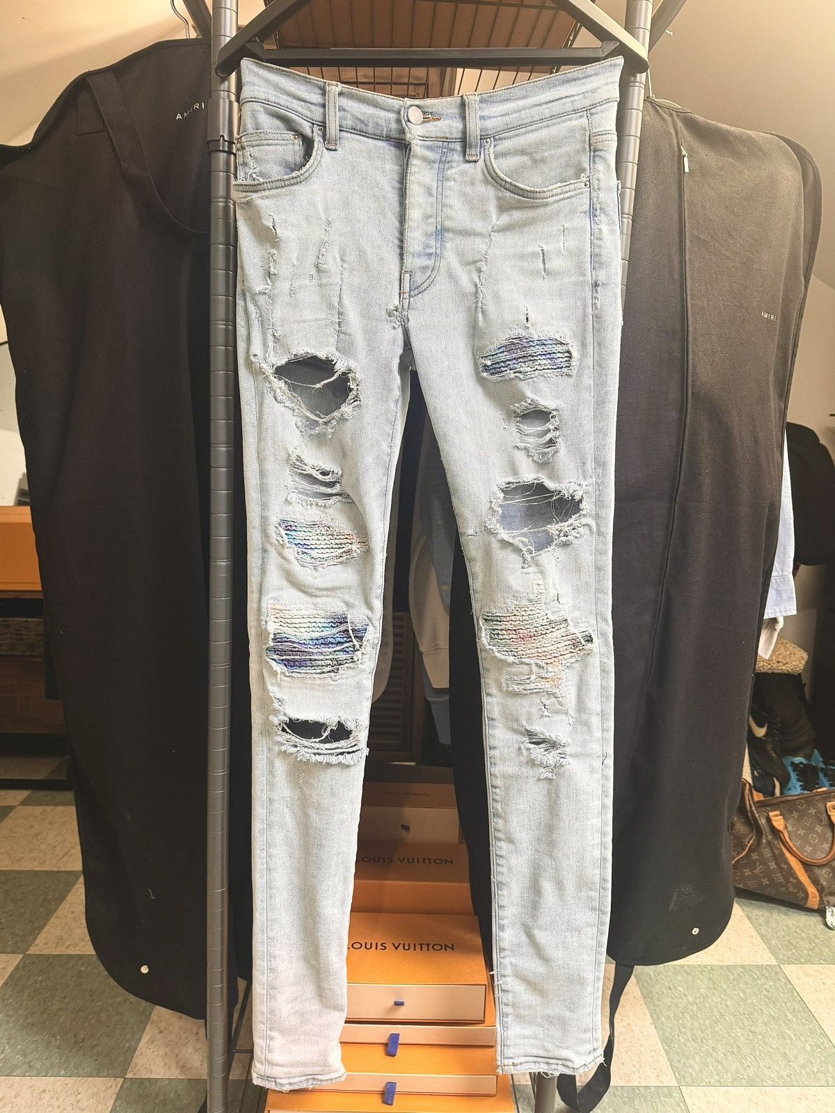 Amiri Amiri MX1 Sky Indigo ‘Tie Dye’ Size US 29 - 7 Thumbnail