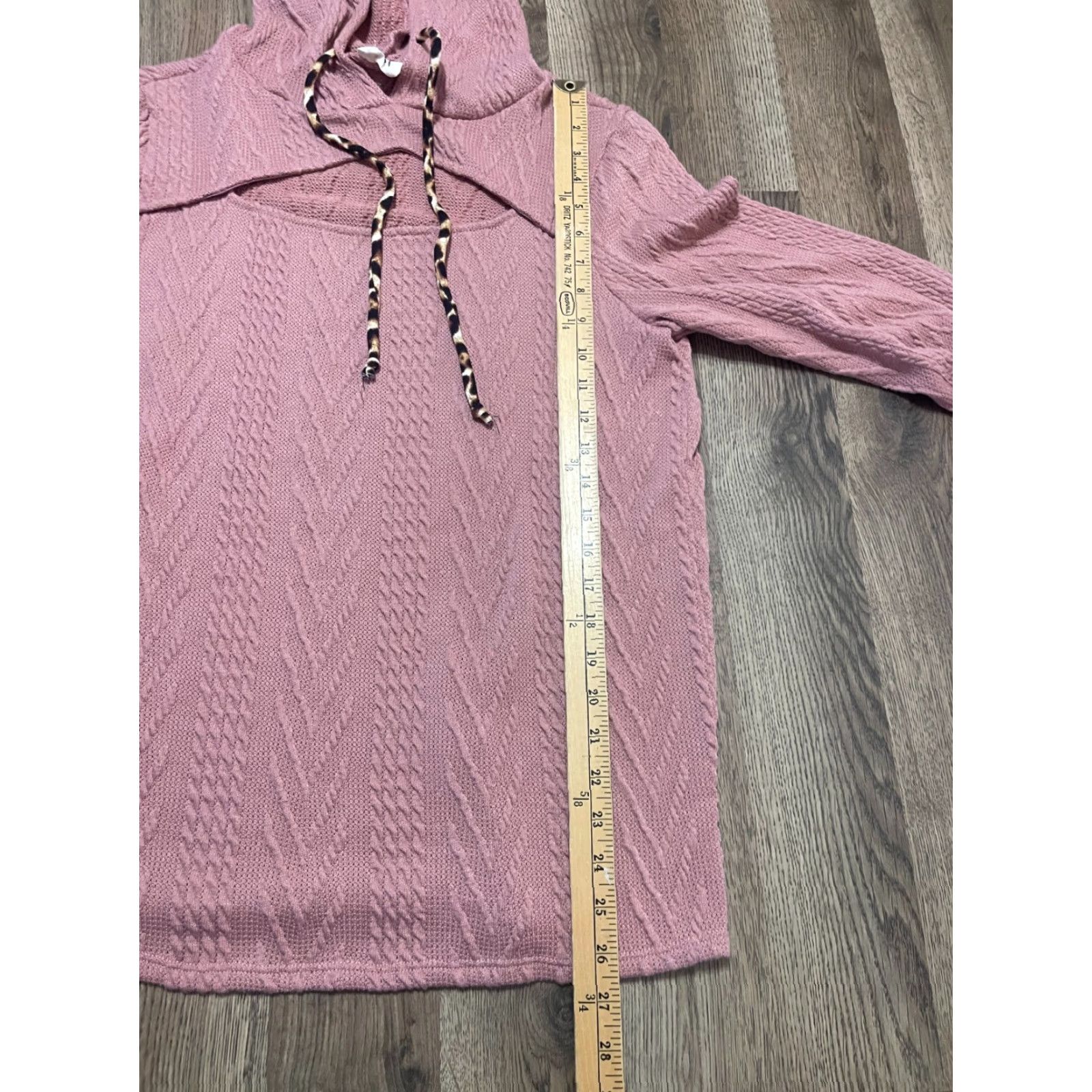 Vintage BIBI Hoodie Womens XL Pink Pullover Long Sleeve Front Cut Out Modern Casual VINTAGE? No (assume No) Size XL / US 12-14 / IT 48-50 - 7 Thumbnail