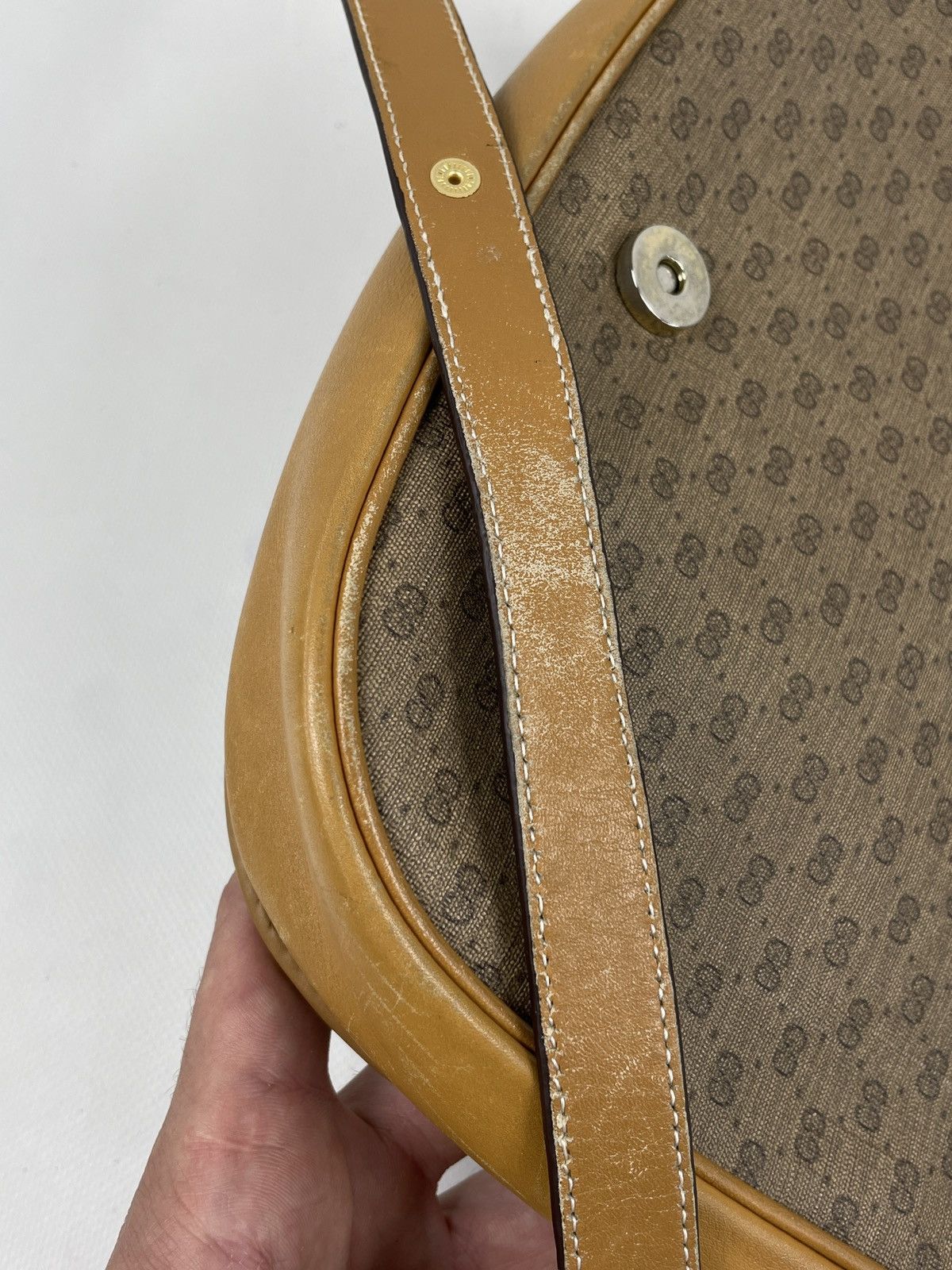 Designer × Gucci × Paolo Gucci RARE VTG 60's Supreme GG Monogram Guccissima Leather Cross-body Shoulder Bag Size ONE SIZE - 25 Thumbnail