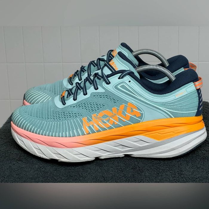 Hoka One One Hoka One One Bondi 7 Running Shoes Blue Hazel Size 11 ...