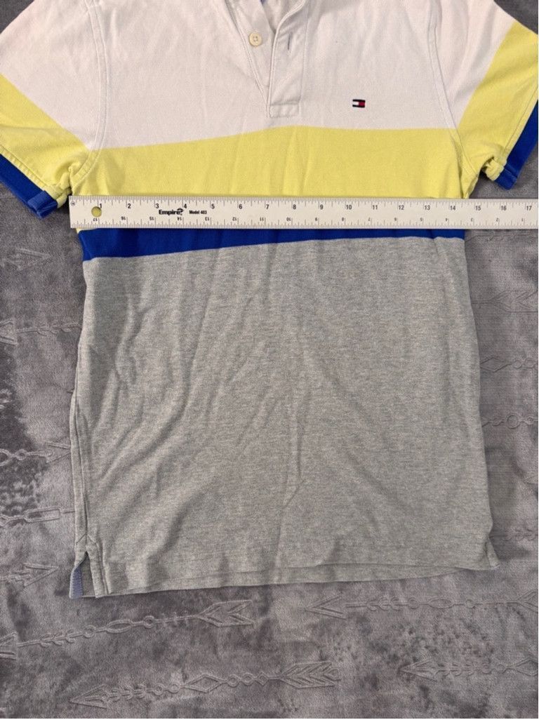 Tommy Hilfiger Women's Tommy Hilfiger Polo Shirt XS White Yellow Blue Size US L / EU 52-54 / 3 - 2 Thumbnail