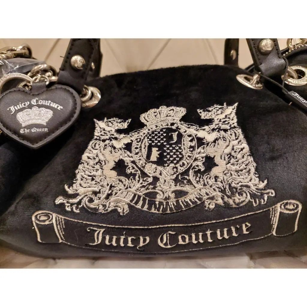Juicy Couture Juicy Couture black velvet Scottish Terrier handbag vintage Size ONE SIZE - 3 Thumbnail