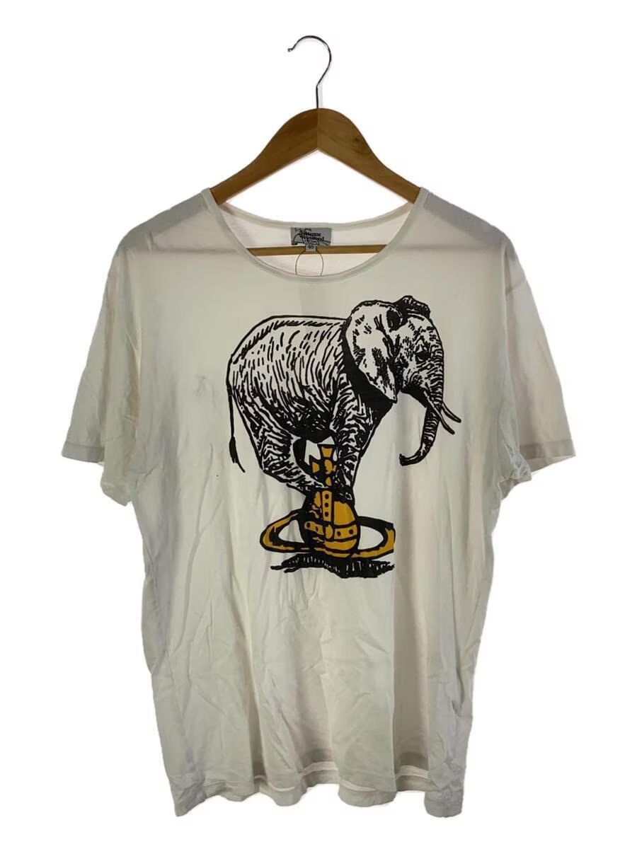 image of Vivienne Westwood Elephant Orb Logo Tee in White, Men's (Size Small)
