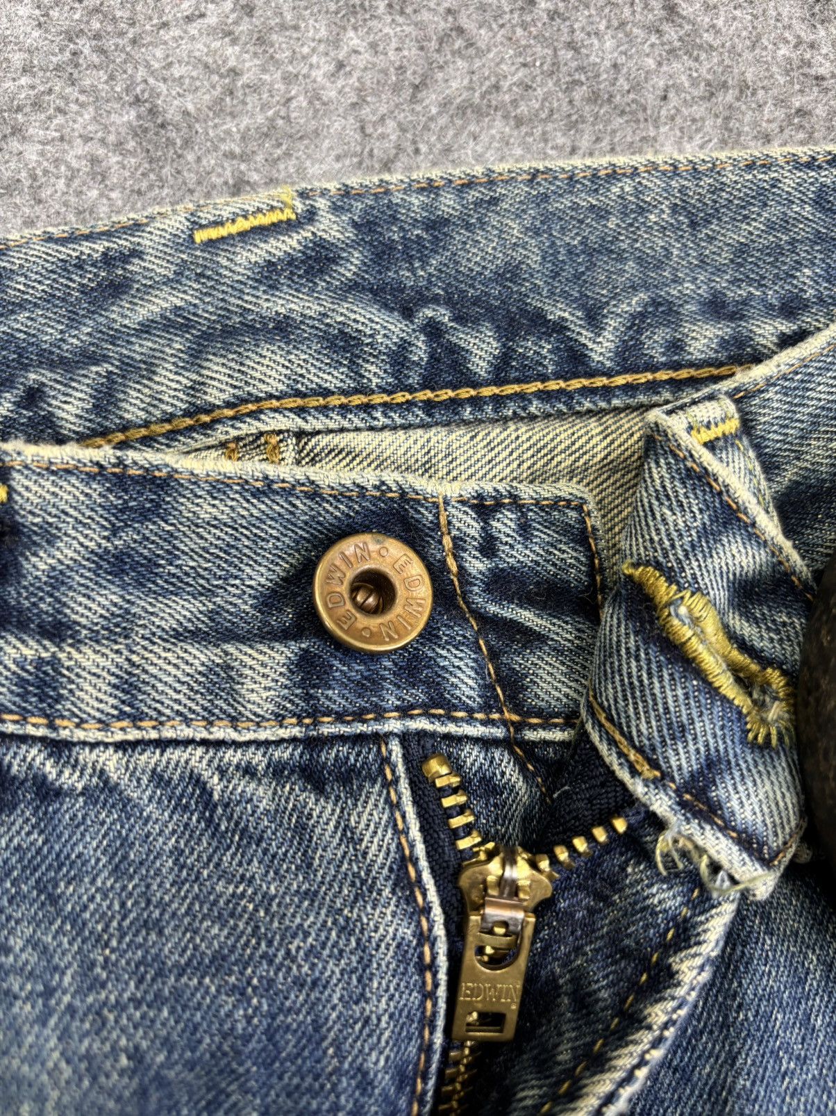 Edwin 💥Wide Rusty Selvedge💥Vtg Edwin 505X Medium Wash Jeans F986 Size US 30 / EU 46 - 6 Thumbnail