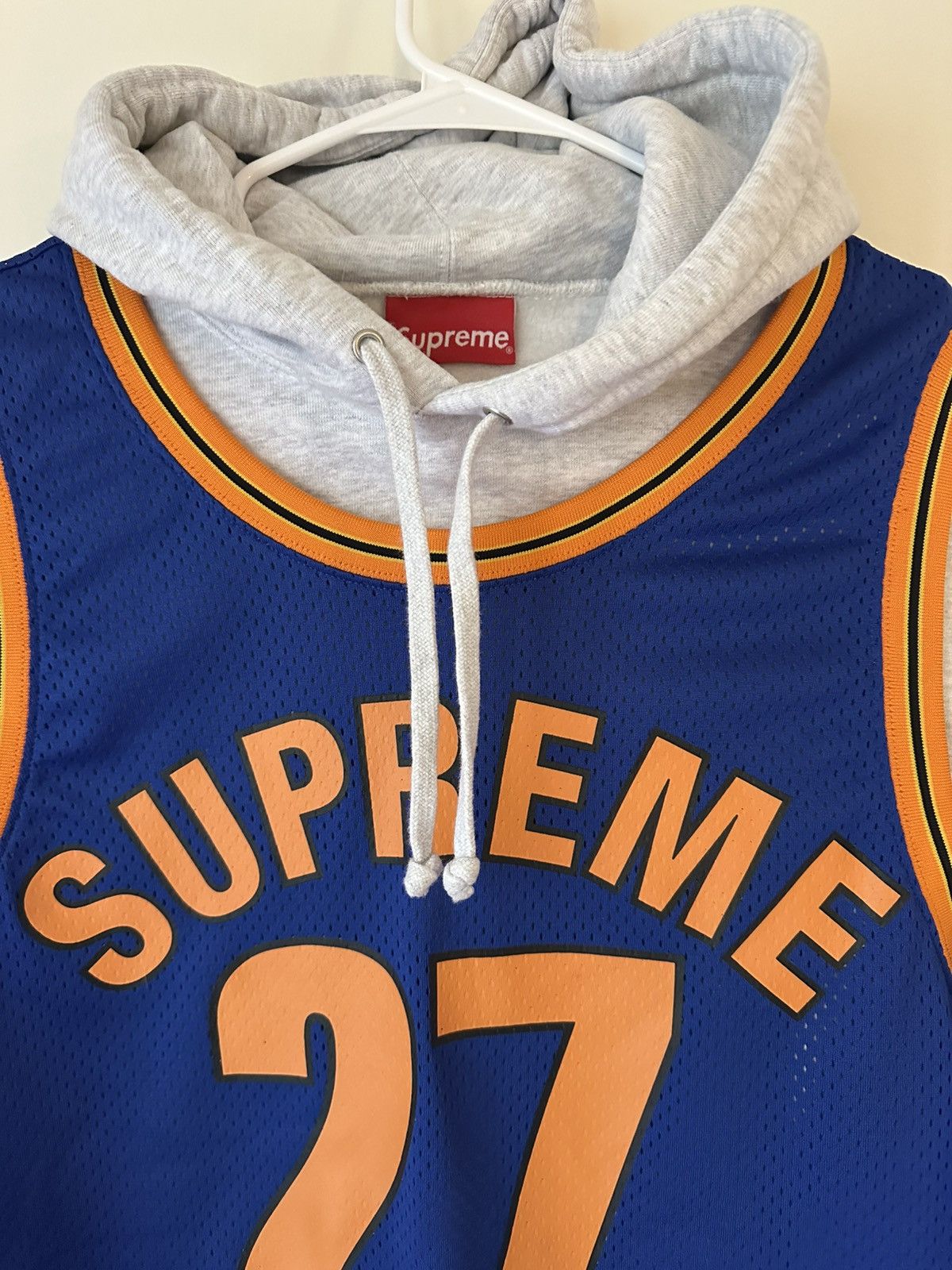 Supreme Supreme Basketball Jersey Hooded Sweatshirt Size US S / EU 44-46 / 1 - 2 Thumbnail