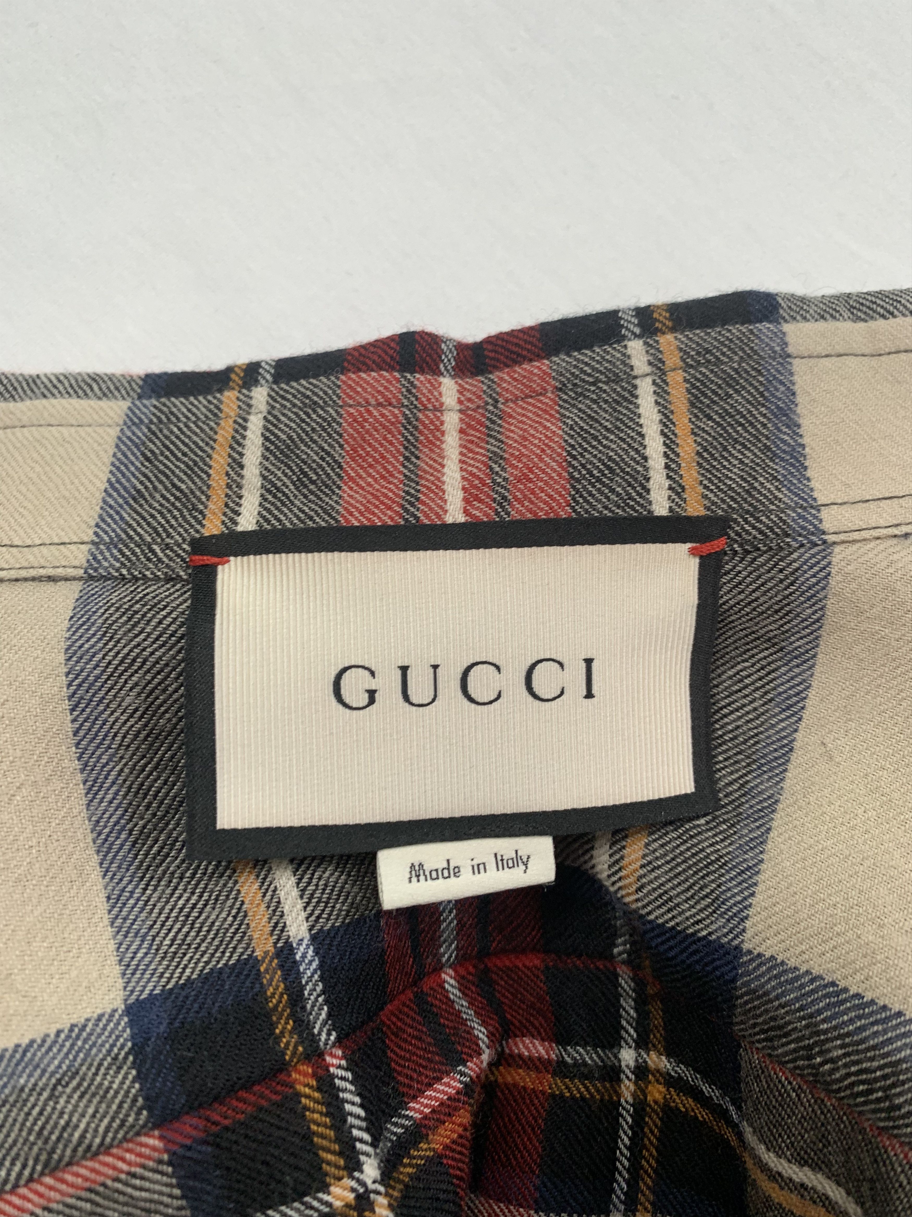 Gucci Gucci Plaid Dragon Shirt Size US L / EU 52-54 / 3 - 10 Thumbnail