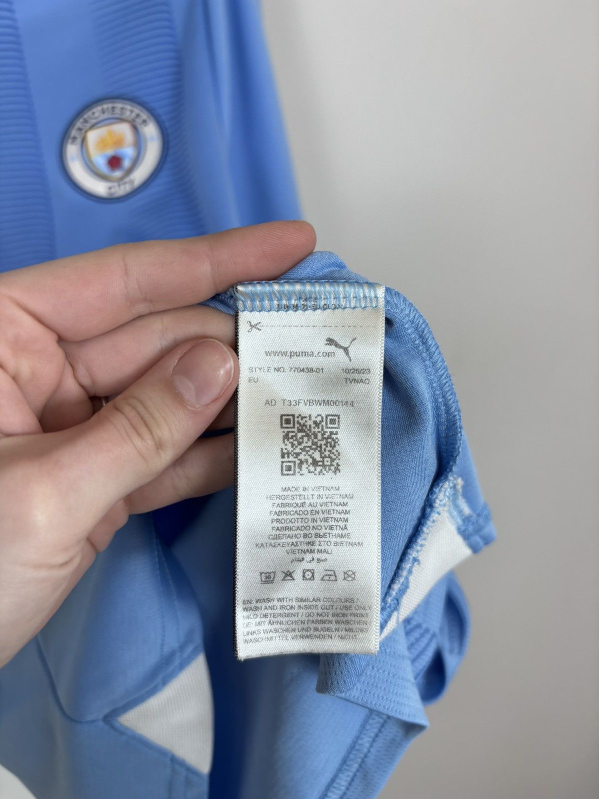 Puma Puma Manchester City 2023/24 Home Kit Football Soccer Jersey Size US M / EU 48-50 / 2 - 12 Thumbnail