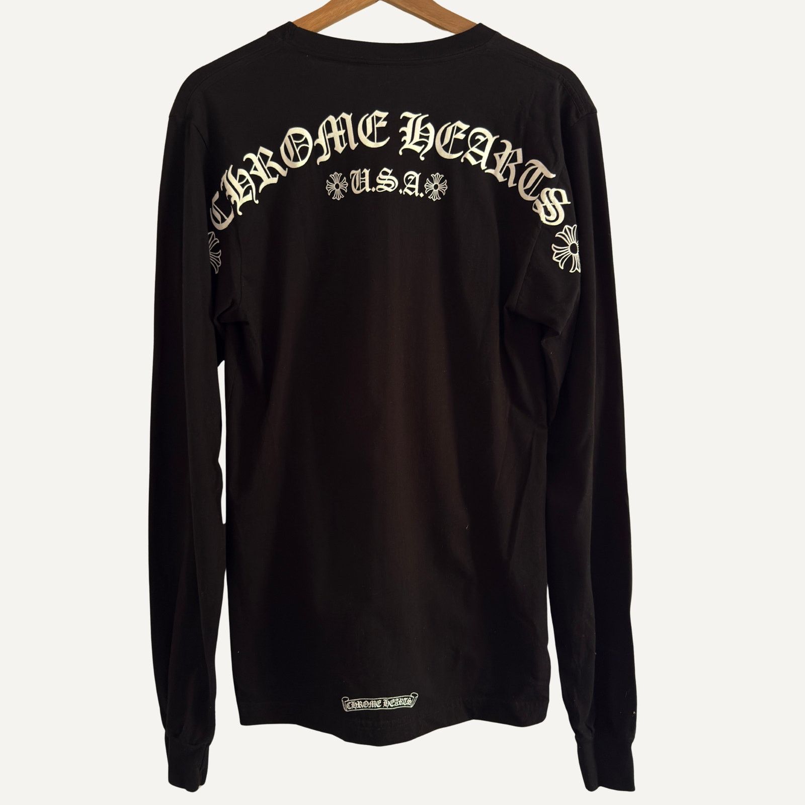 Chrome Hearts Chrome Hearts CH Script Letter Long Sleeve Tee Black Size US M / EU 48-50 / 2 - 3 Thumbnail