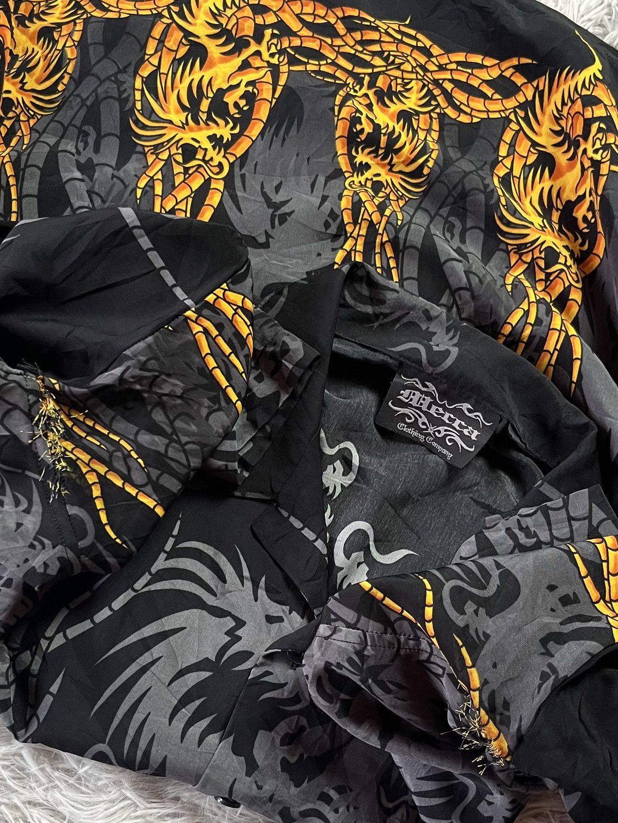 Mecca Vintage Y2K Mecca Dragon shirt button Size US XXL / EU 58 / 5 - 11 Thumbnail