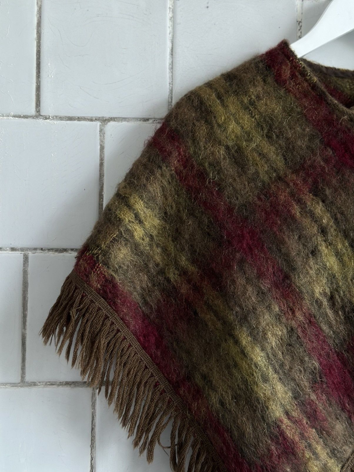 20471120 × Japanese Brand Vintage Glen Cree Mohair Wool Made in Scotland Cape Custom Size US L / EU 52-54 / 3 - 3 Thumbnail