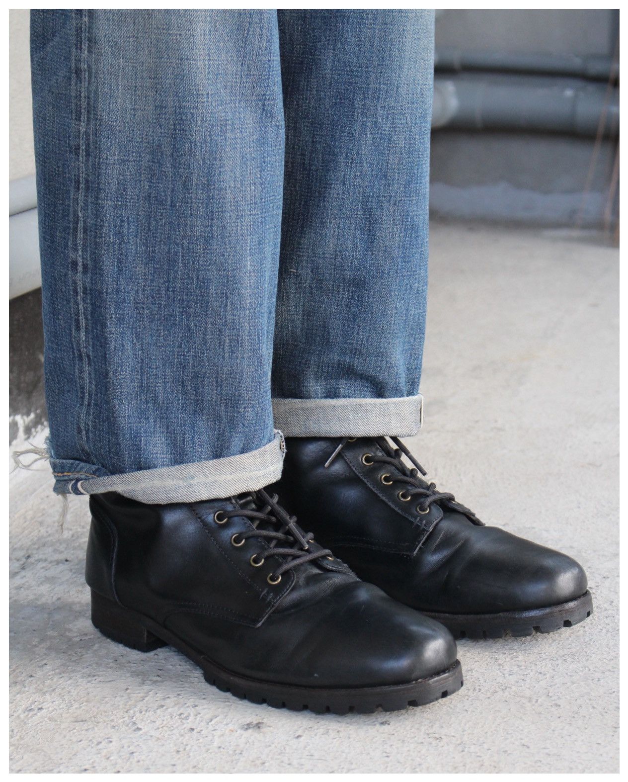Japanese Brand SS2019 RENOM PARIS LEATHER WORK BOOTS Size US 8 / EU 41 - 5 Thumbnail