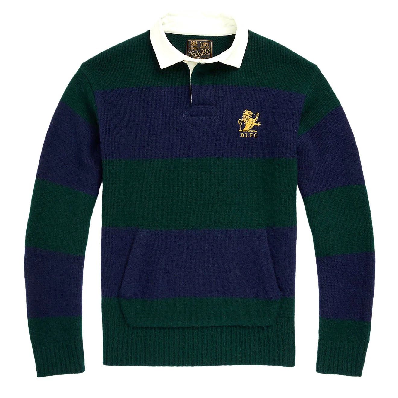 Polo Ralph Lauren Ralph Lauren Polo Striped Wool Cashmere Rugby Jumper Size US XXL / EU 58 / 5 - 4 Thumbnail