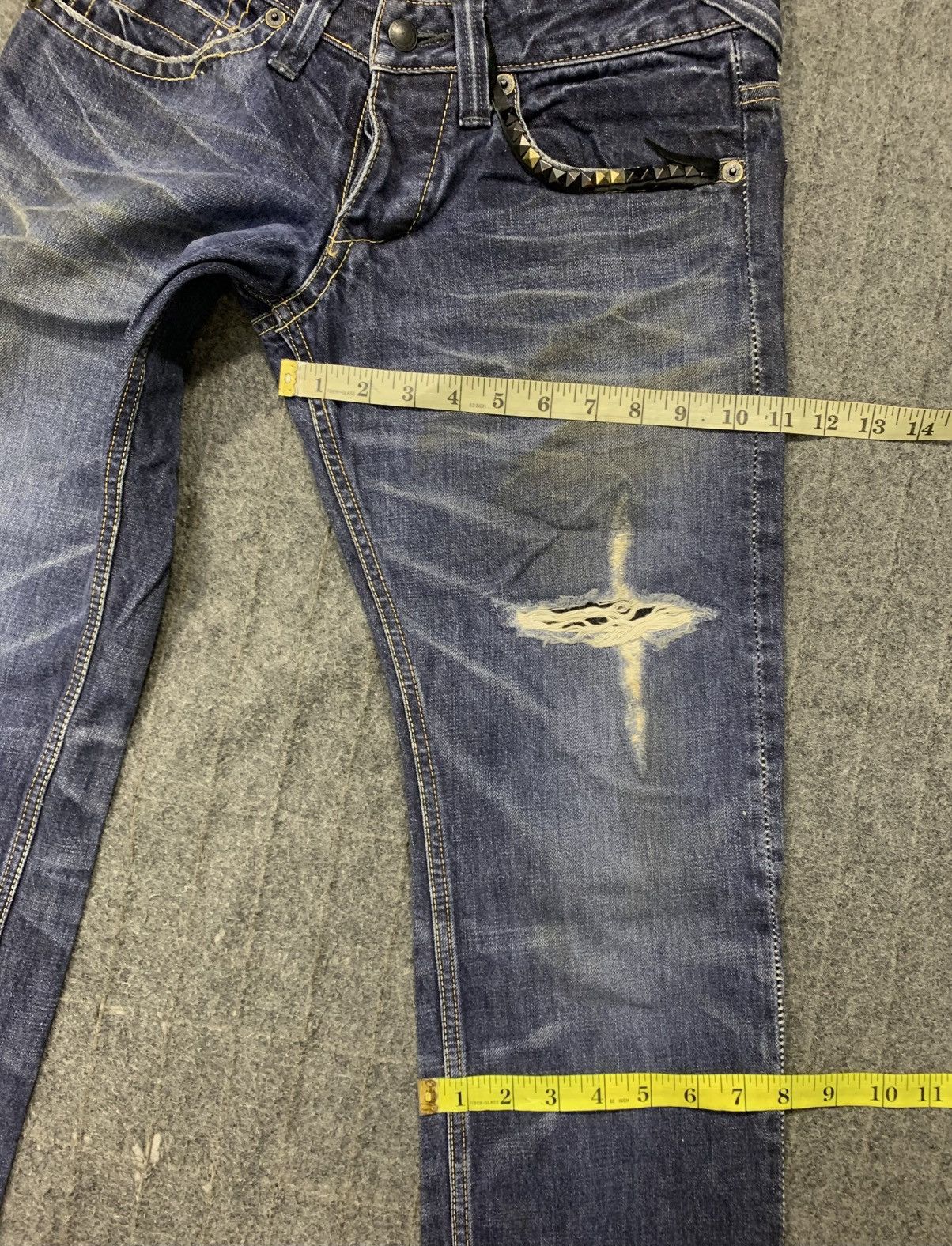 FranCisT MOR.K.S FranCisT. MOR.K.S Japan Horse Leather Indigo Denim Jeans Size US 30 / EU 46 - 11 Thumbnail