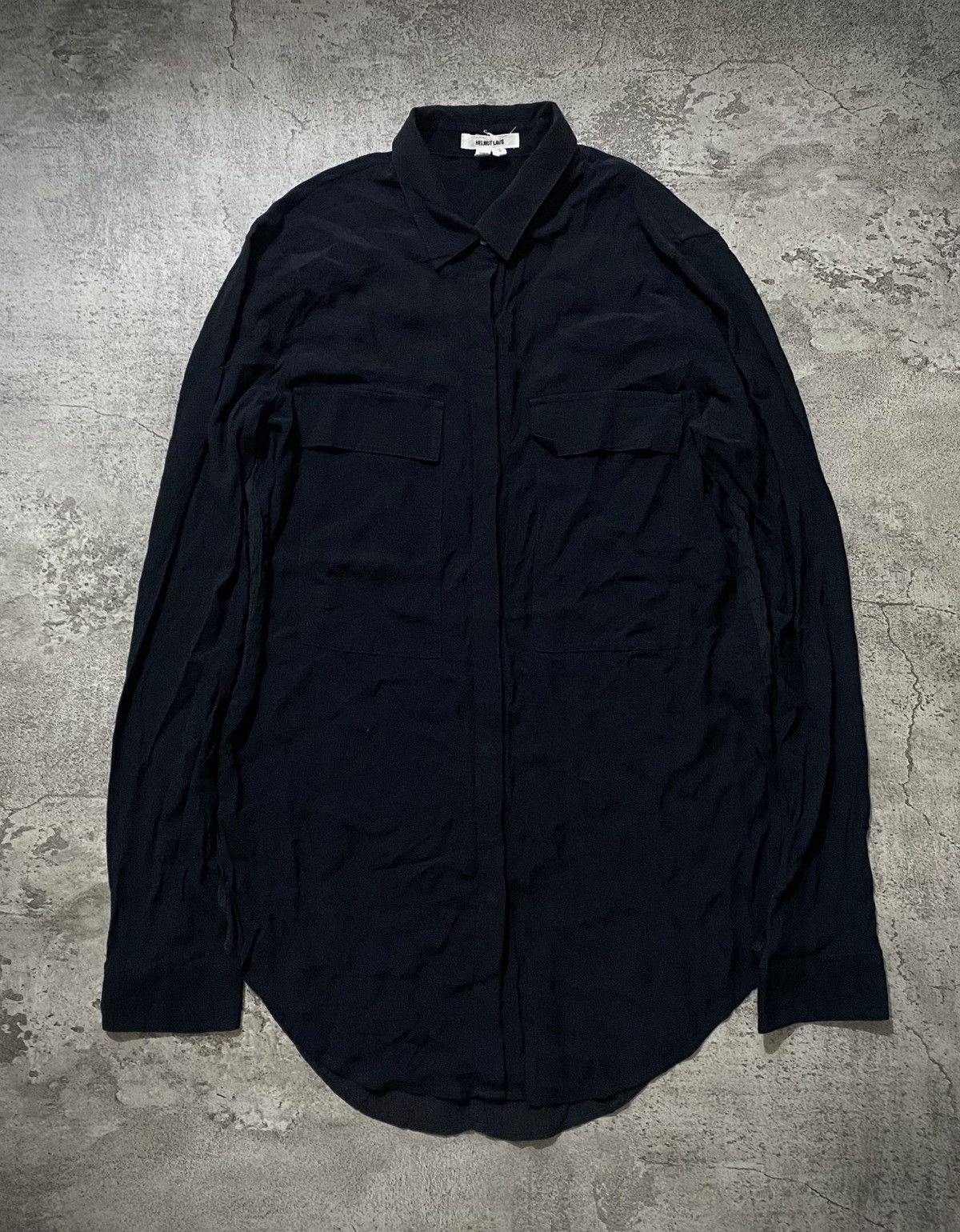Helmut Lang Helmut Lang big pocket black basic long shirt Size US M / EU 48-50 / 2 - 1 Thumbnail