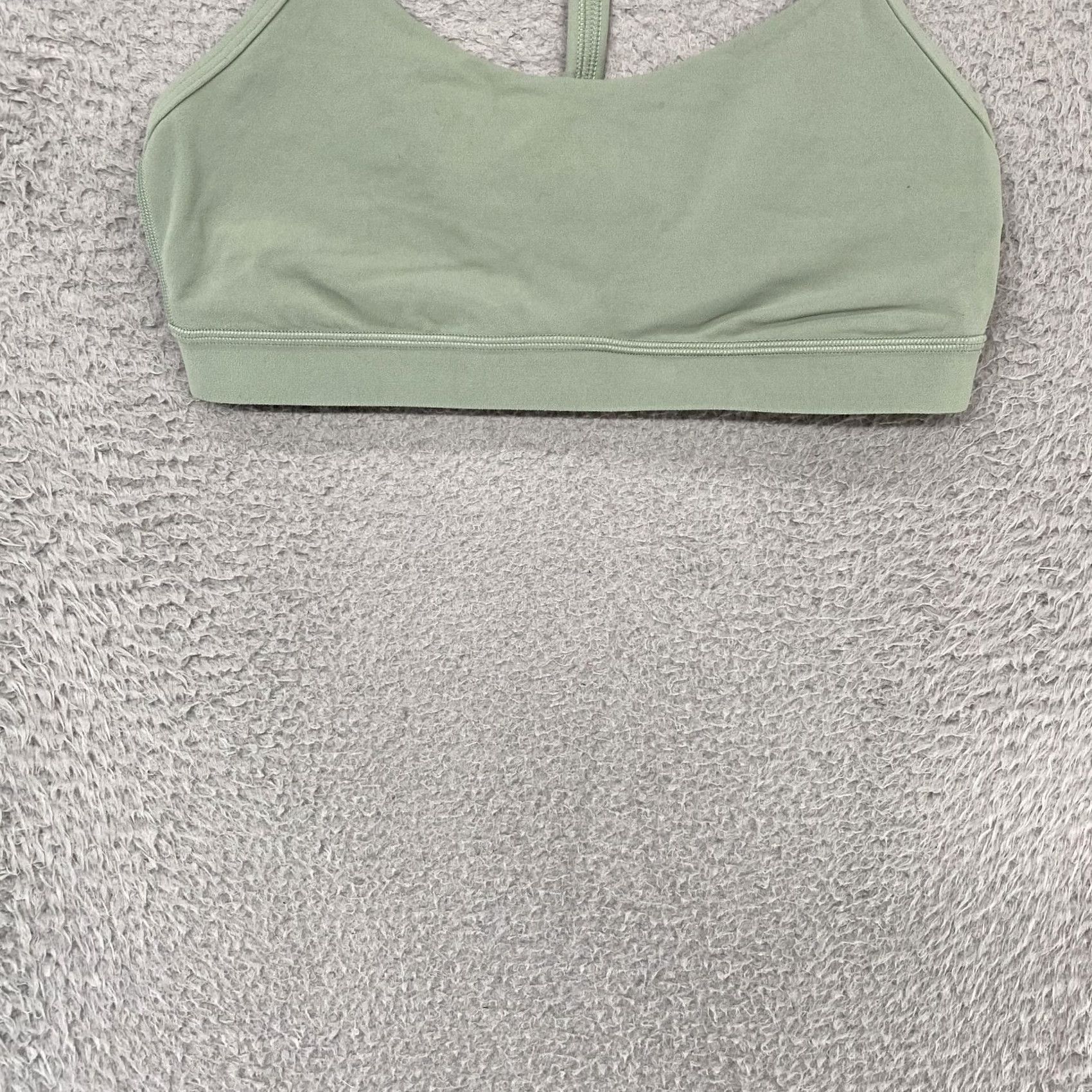Lululemon Lululemon Power Y Bra Womens 10 Sage Green Racerback No Pads Yoga Gym Workout Shirt Size ONE SIZE - 2 Thumbnail
