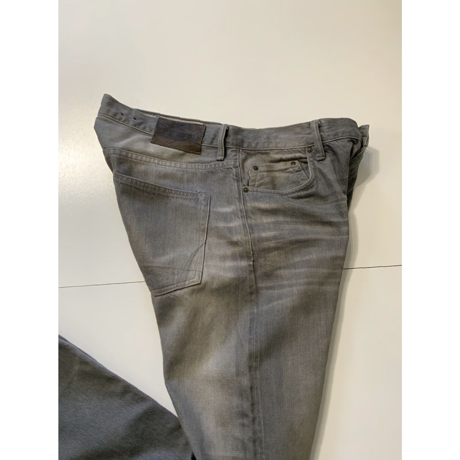 Allsaints VINTAGE AllSaints Spitalfields Kalashnikov Iggy Grey Button Fly Denim Jeans 34 Mens Slim Gray 34x34 Size US 34 / EU 50 - 6 Thumbnail