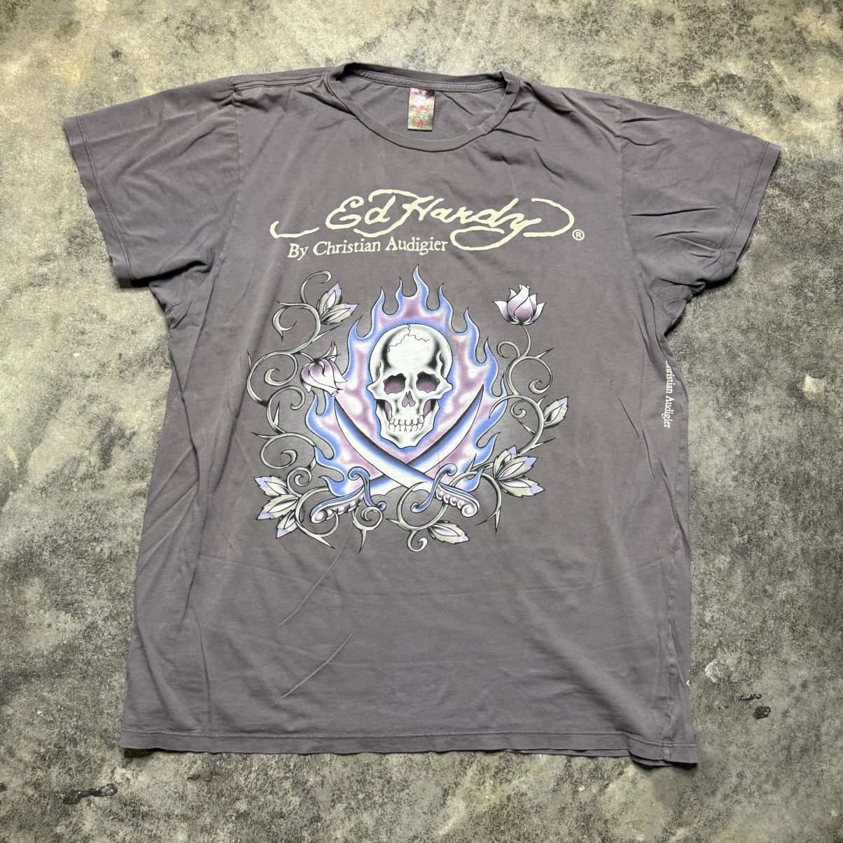 Ed Hardy vintage y2k edhardy baggy skull sword tshirt Size US XXL / EU 58 / 5 - 2 Thumbnail