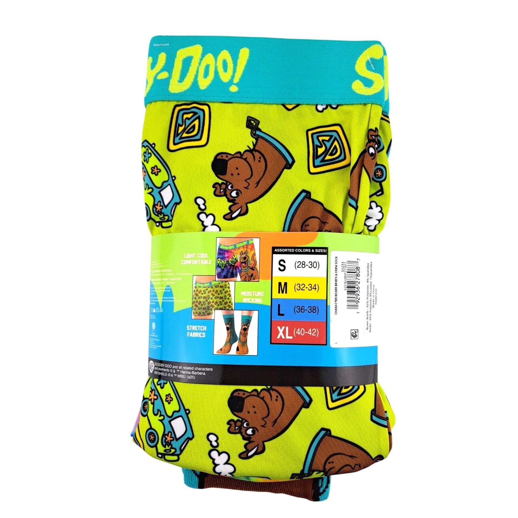 Other Scooby-Doo 3-Piece Boxer Briefs & Crew Socks Set Men Large Size 36 - 2 Thumbnail
