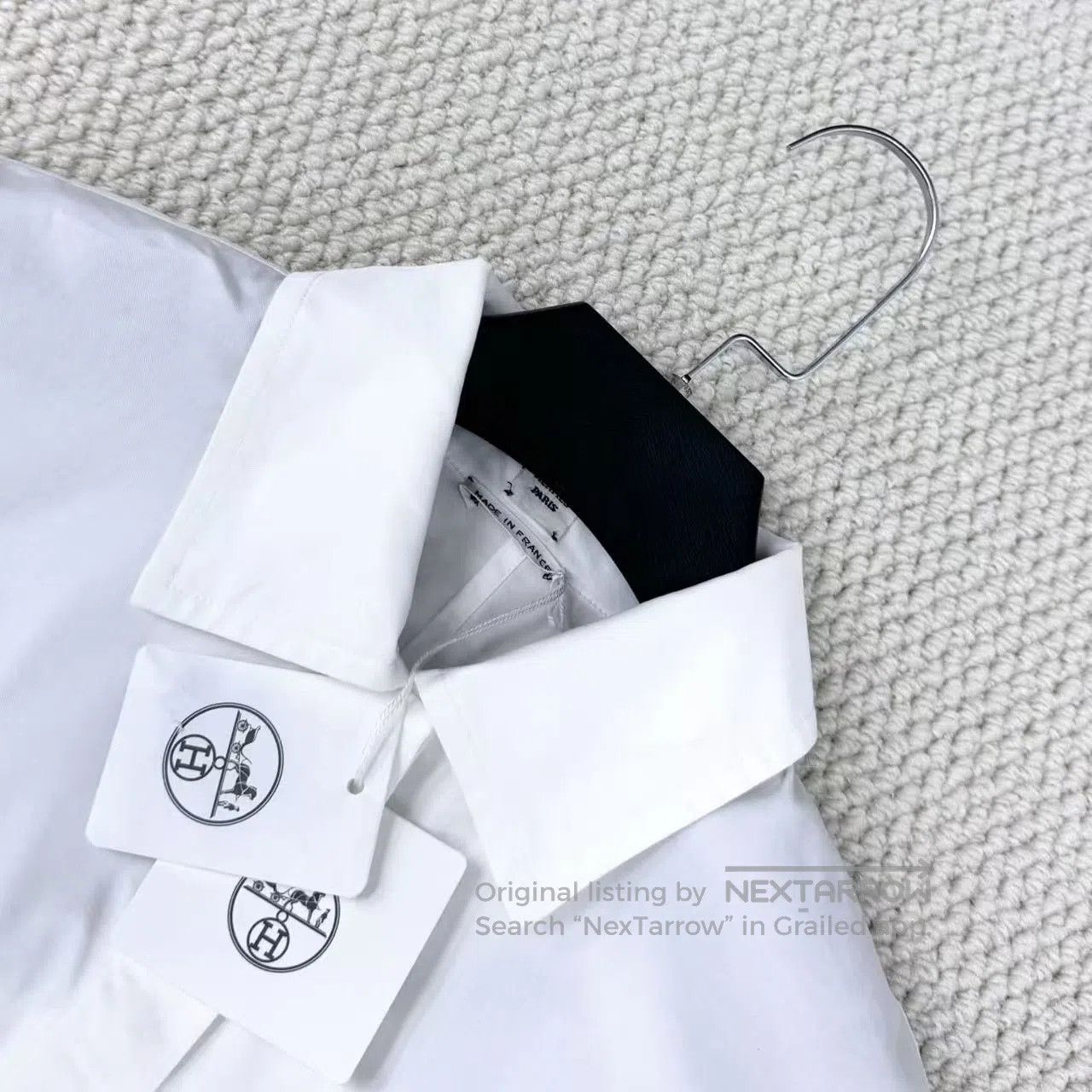 Hermes Hermes SS23 White Pig Nose Shirtdress| Size XXS / US 00 / IT 34 - 3 Thumbnail