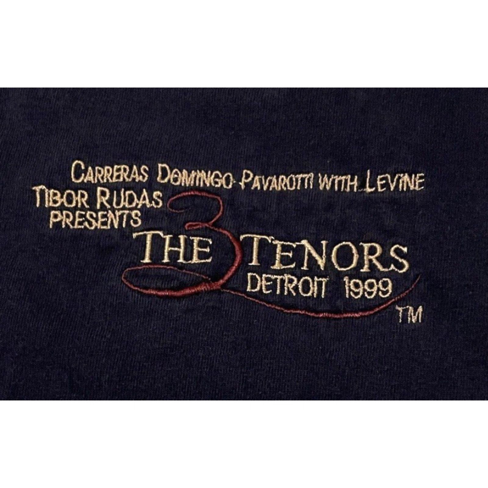 Vintage VINTAGE The 3 Tenors Detroit 1999 Faded Concert Shirt XL Blue 90s Grunge Opera Music Tour Mens T-Shirt Crew Neck Short Sleeve Pattern: Striped Size US XL / EU 56 / 4 - 2 Thumbnail