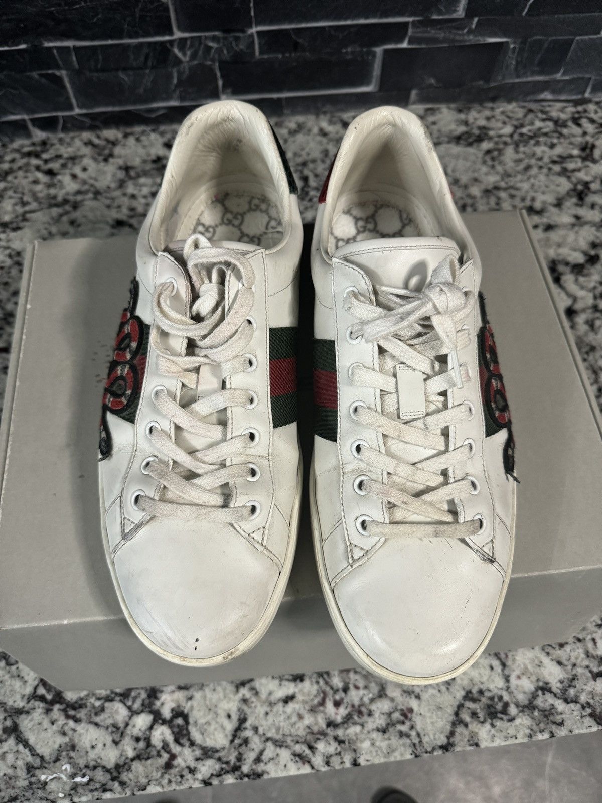 Gucci Gucci Ace Embroidered 'Snake’ size 11.5 Size US 11.5 / EU 44-45 - 2 Thumbnail