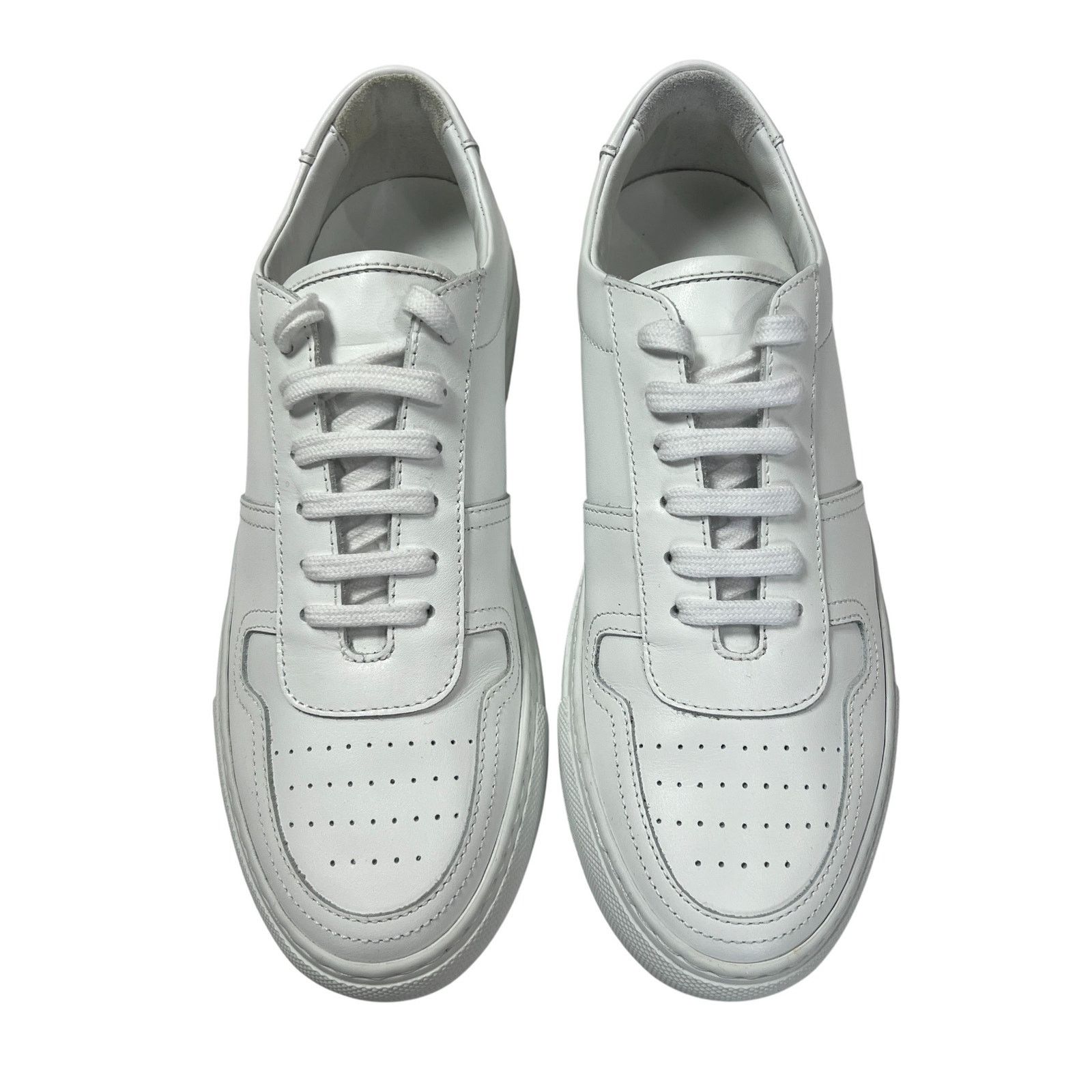 Common Projects Common Projects BBall Low White Leather Sneakers EU37 Size US 6.5 / IT 36.5 - 12 Thumbnail