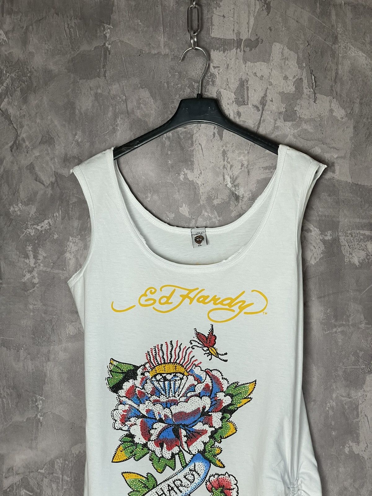 Ed Hardy Vintage Ed Hardy By Christian Audigier Sleeveles Shirt Size US XXL / EU 58 / 5 - 2 Thumbnail