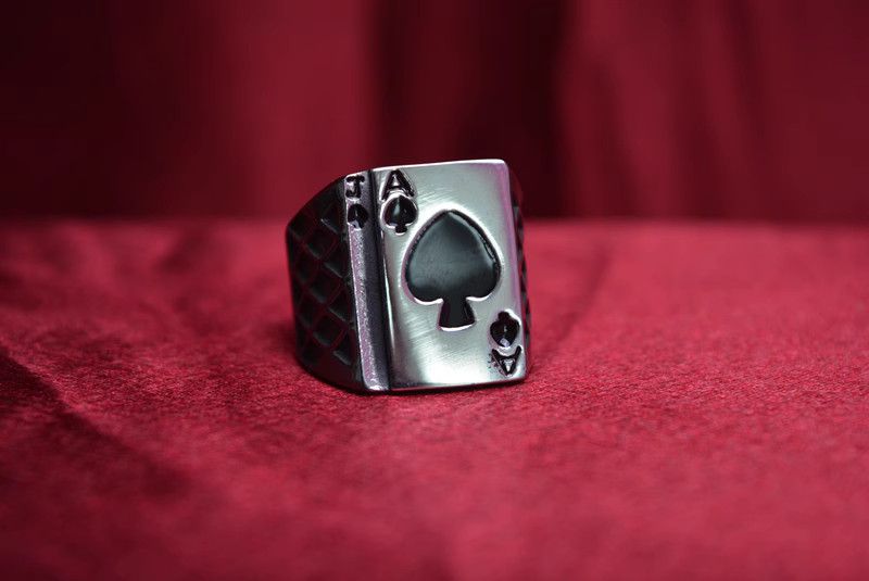Jewelry Poker Crazy Jewelry Rings Open Size Chrome Ring (Size 7-13) Size ONE SIZE - 2 Thumbnail