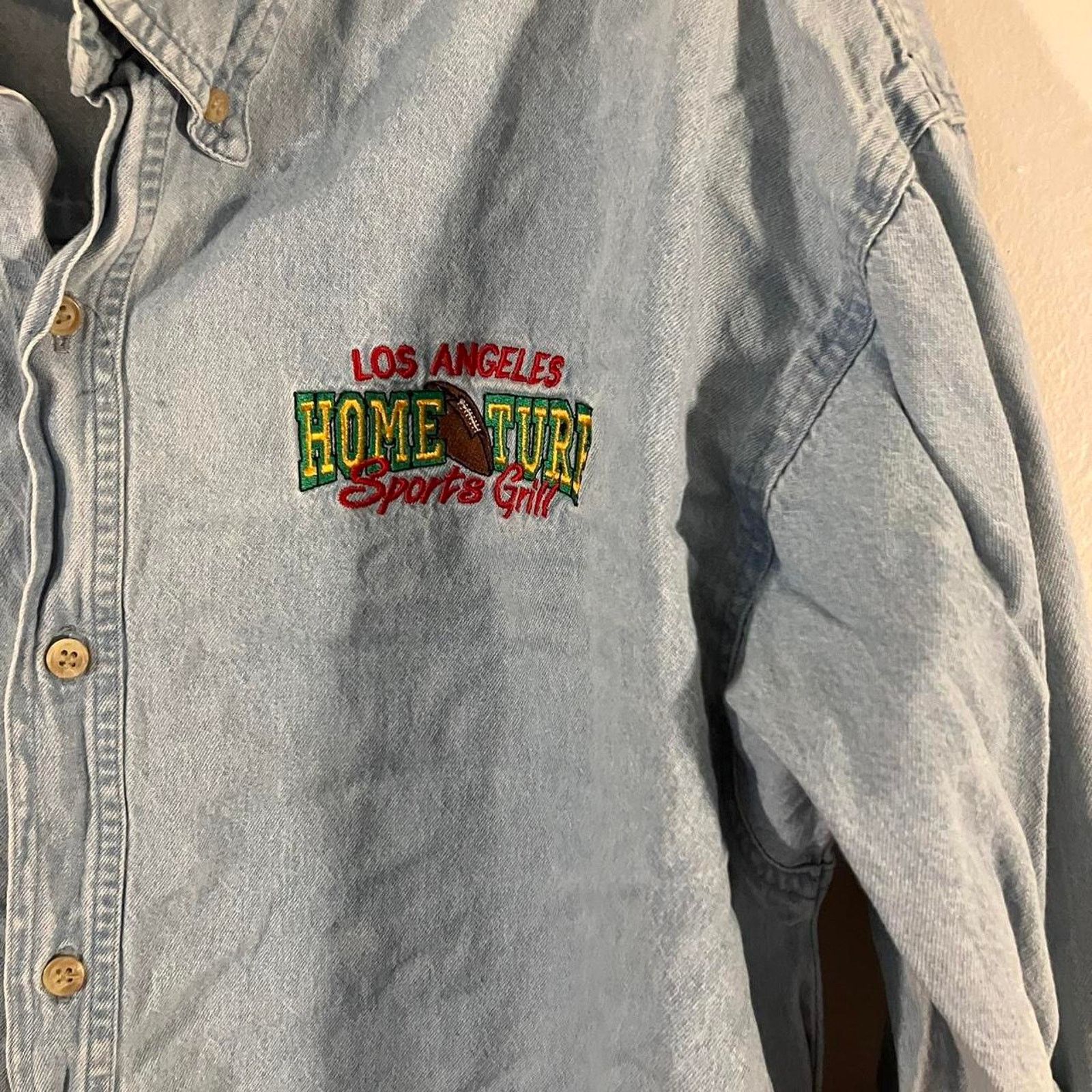 Pro Edge Los Angeles Home Turf Sports Grill Light Wash Denim Shacket Size US XL / EU 56 / 4 - 2 Thumbnail