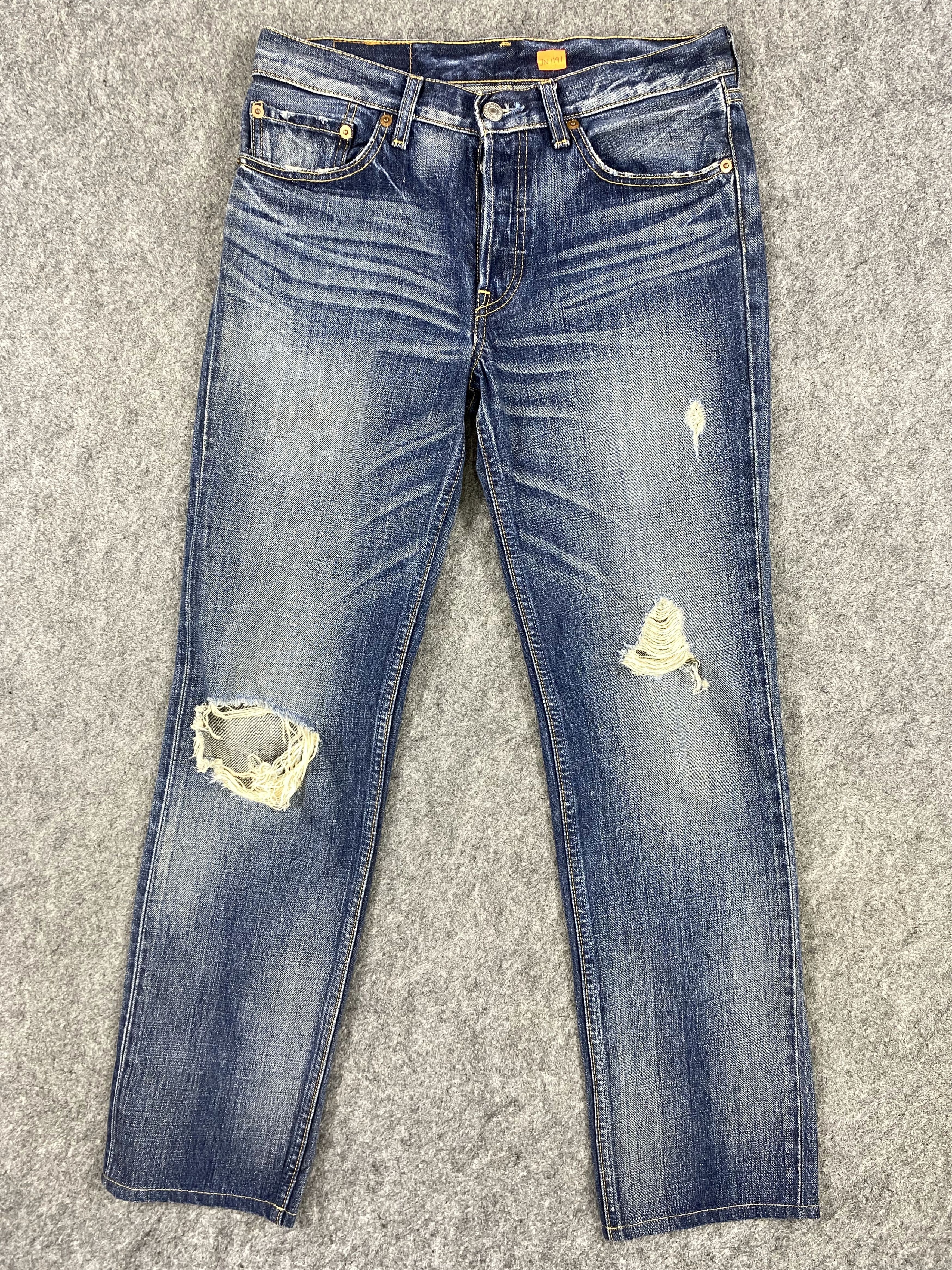 Levi's Blue Distressed Vintage Levi's 501 30x28.5 Denim -JN1191 Size US 30 / EU 46 - 1 Thumbnail