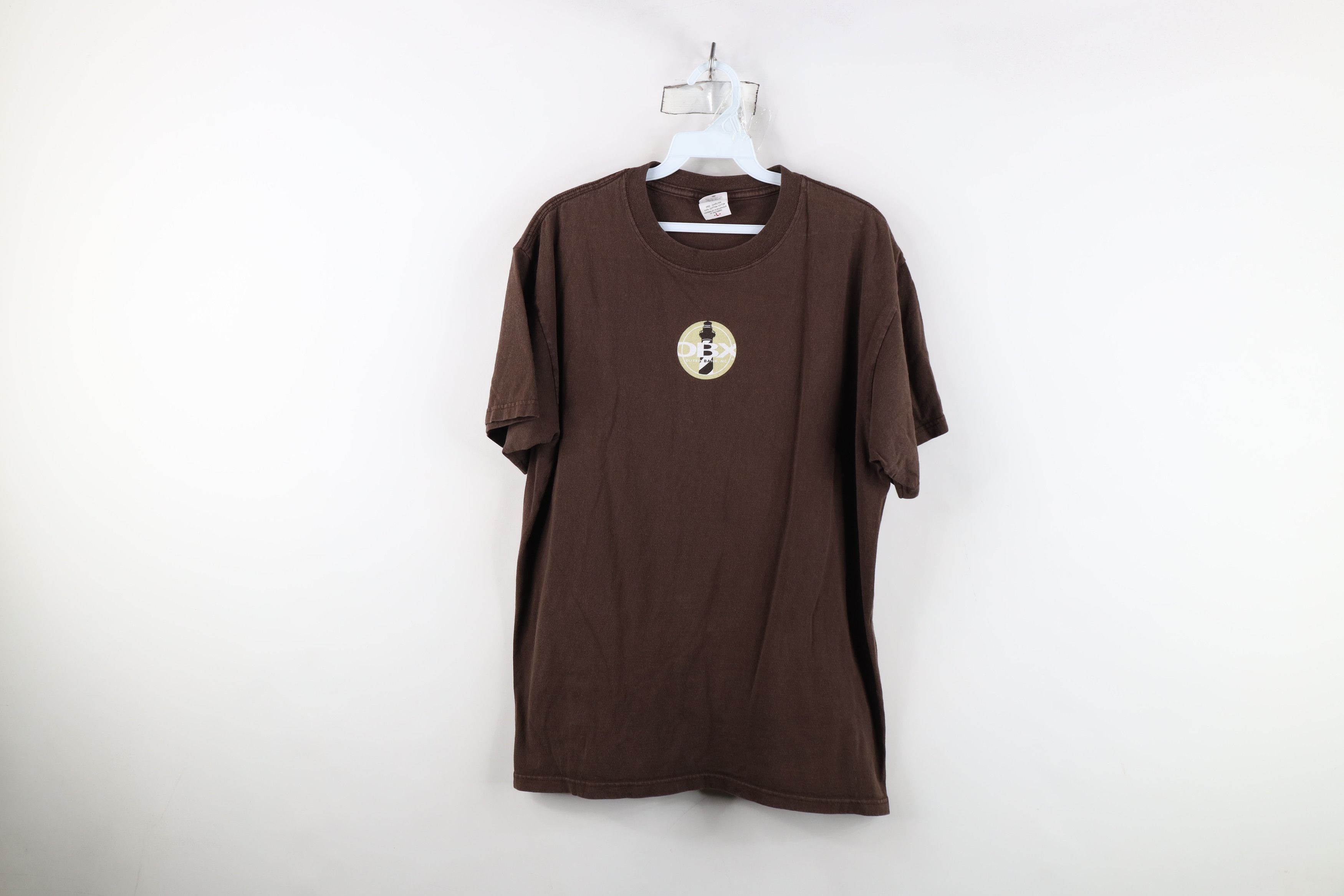 Vintage Vintage 90s Y2K Streetwear Outer Banx T-Shirt Brown Cotton Size US L / EU 52-54 / 3 - 1 Thumbnail