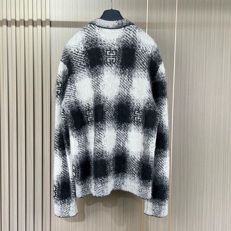 Givenchy Givenchy Mohair black and white checkered sweater 2506-Next Size US L / EU 52-54 / 3 - 2 Thumbnail