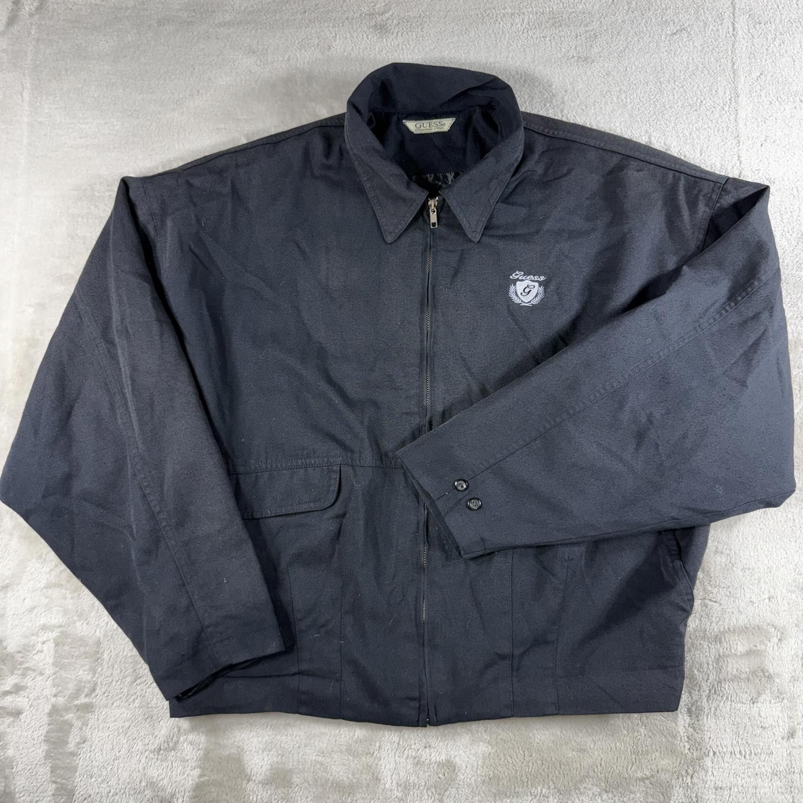 Guess Guess Jacket Women's XL Black Vintage Bomber Country Club Size US XL / EU 56 / 4 - 2 Thumbnail