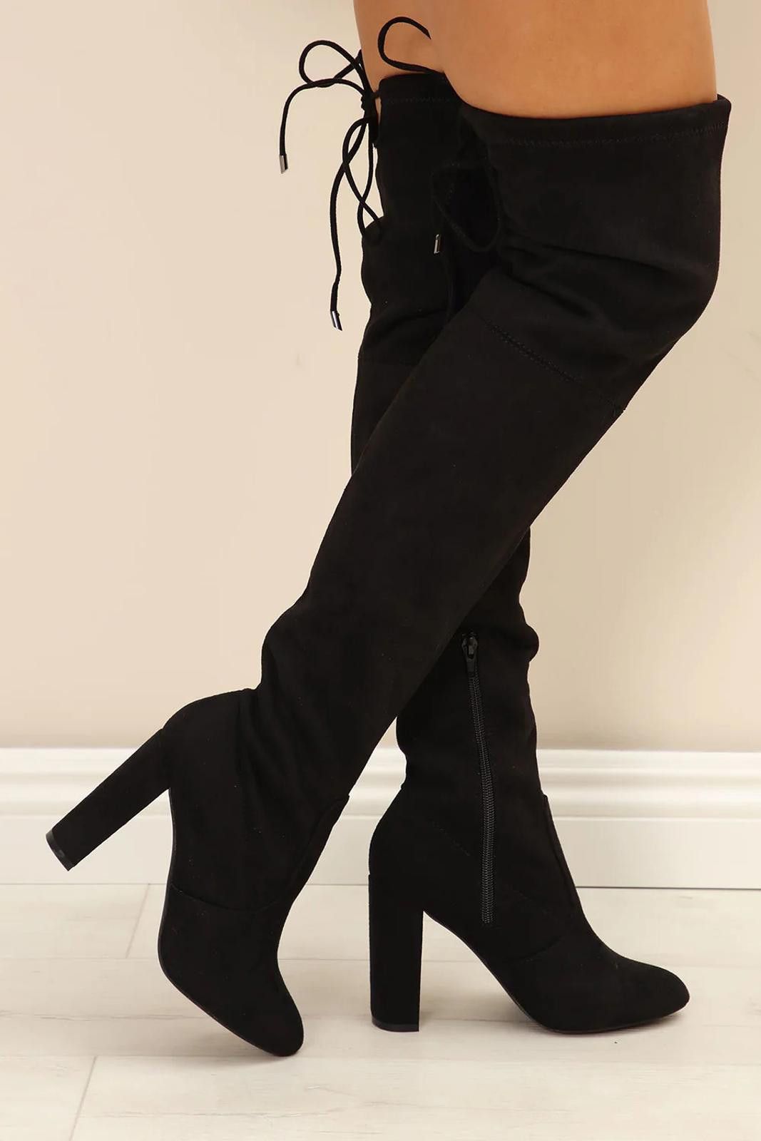 Fashion Nova High Rise Heel - Black Size US 9 / IT 39 - 2 Thumbnail