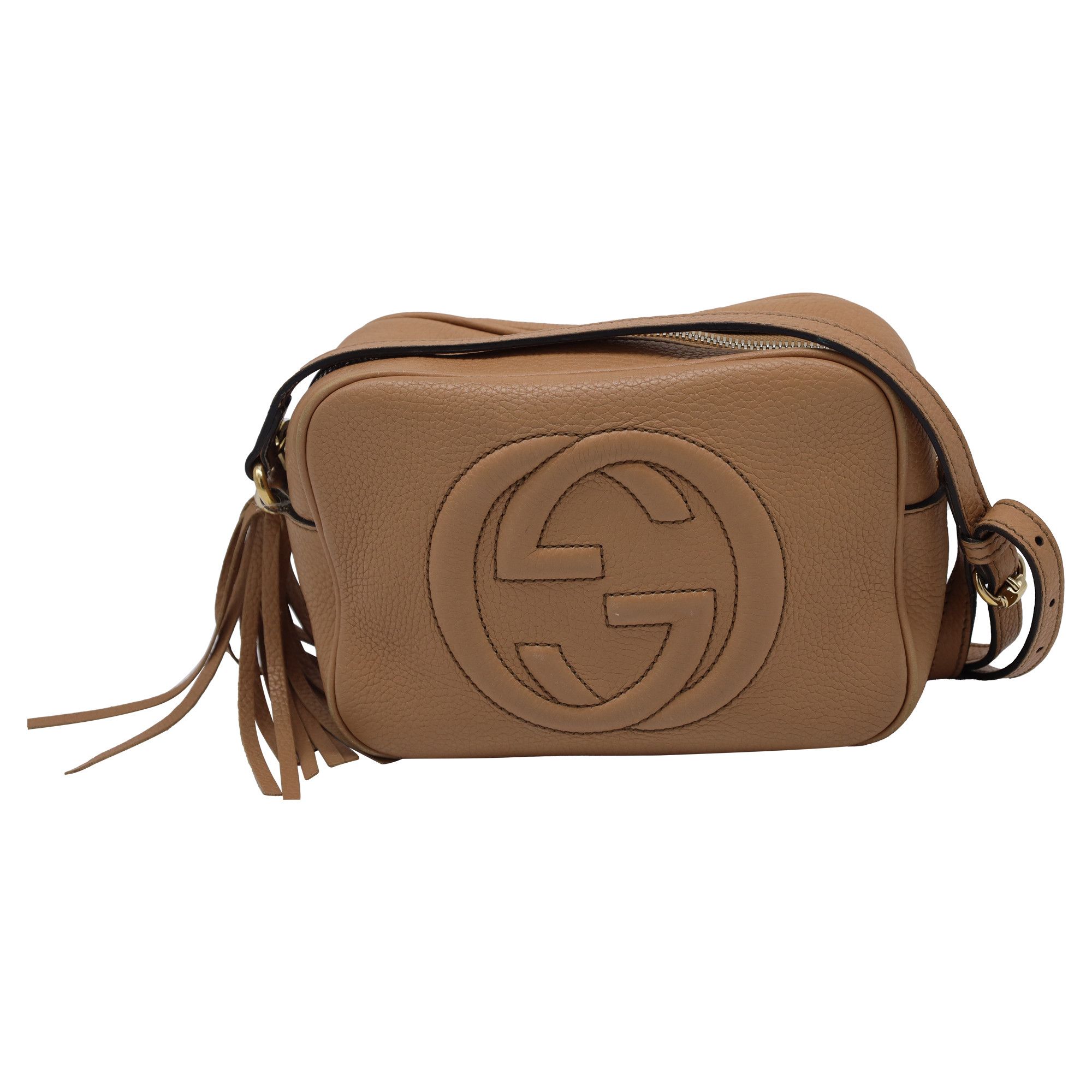 Gucci Gucci Soho Disco Shoulder Bag in Brown Grained Calf Leather Size ONE SIZE - 1 Thumbnail