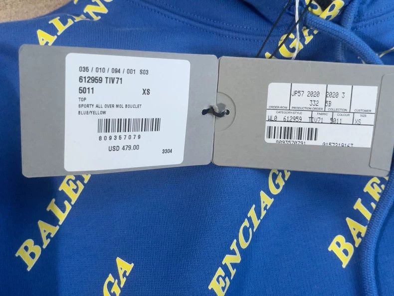 Balenciaga Balenciaga Full logo hoodie Size US XS / EU 42 / 0 - 4 Thumbnail