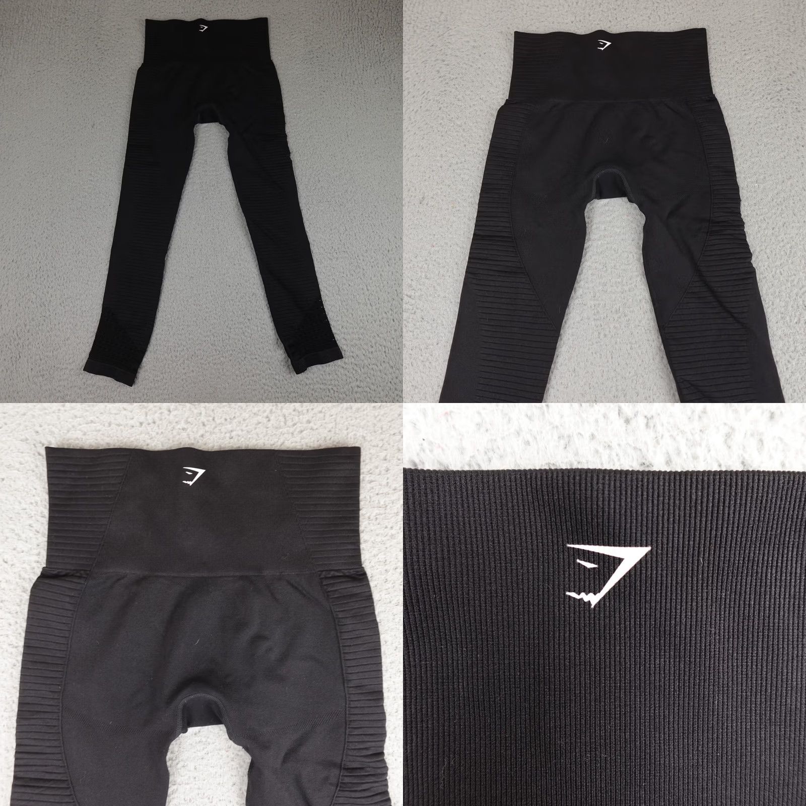 Gymshark Gymshark Leggings Women Small Black Energy Seamless High Rise Perforated Activewear CrossFit Gym & Training - Mens? Size 28" / US 6 / IT 42 - 8 Thumbnail