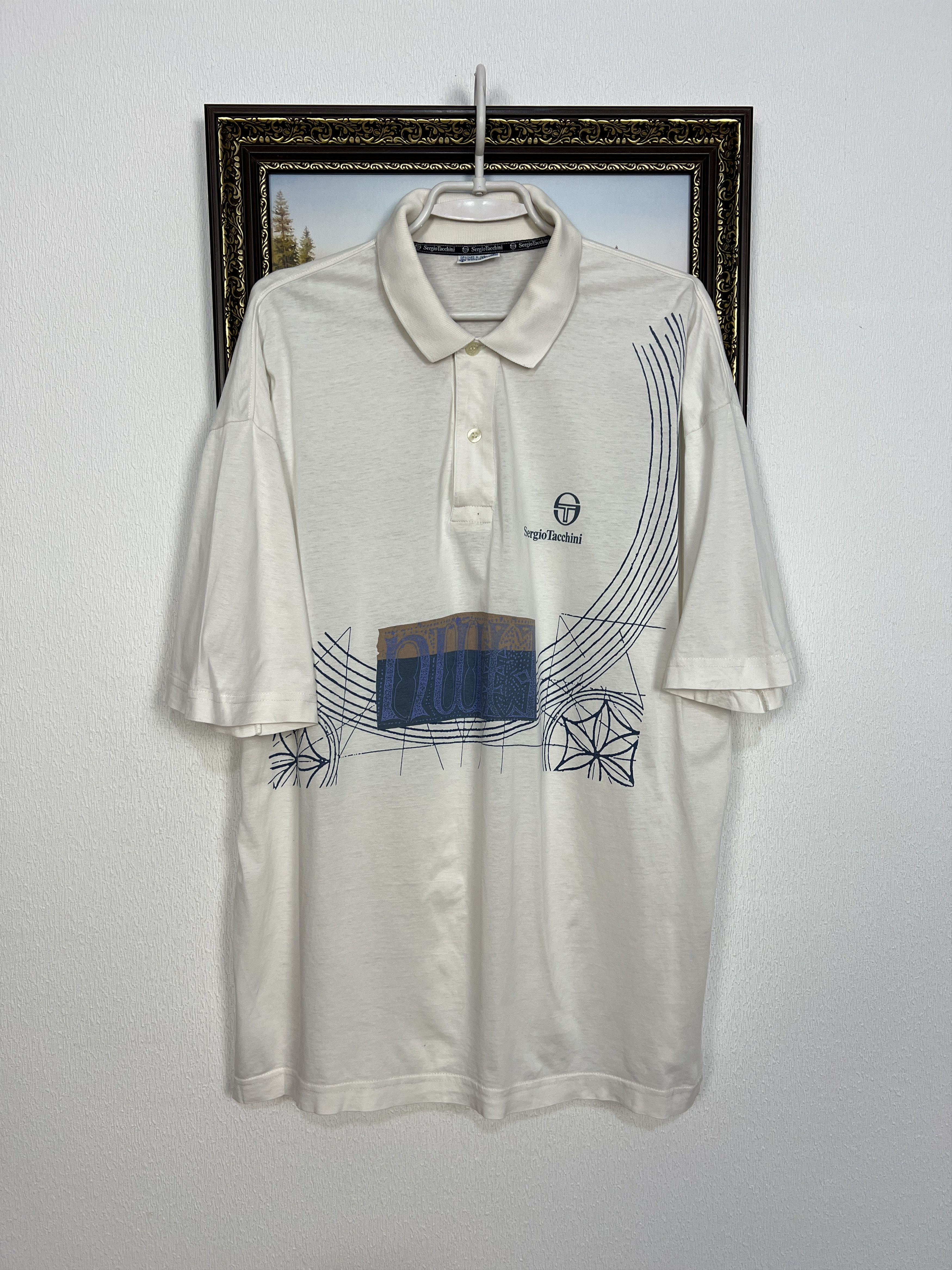 Vintage 90's Sergio Tacchini Tennis Polo Shirt Jersey Trikot